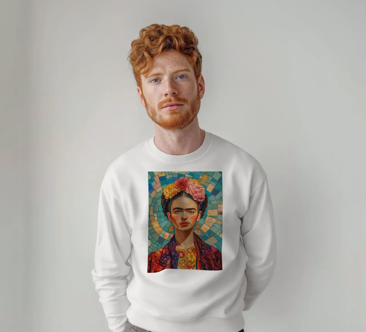 Mosaico Frida Pop felpa da Carinaprint