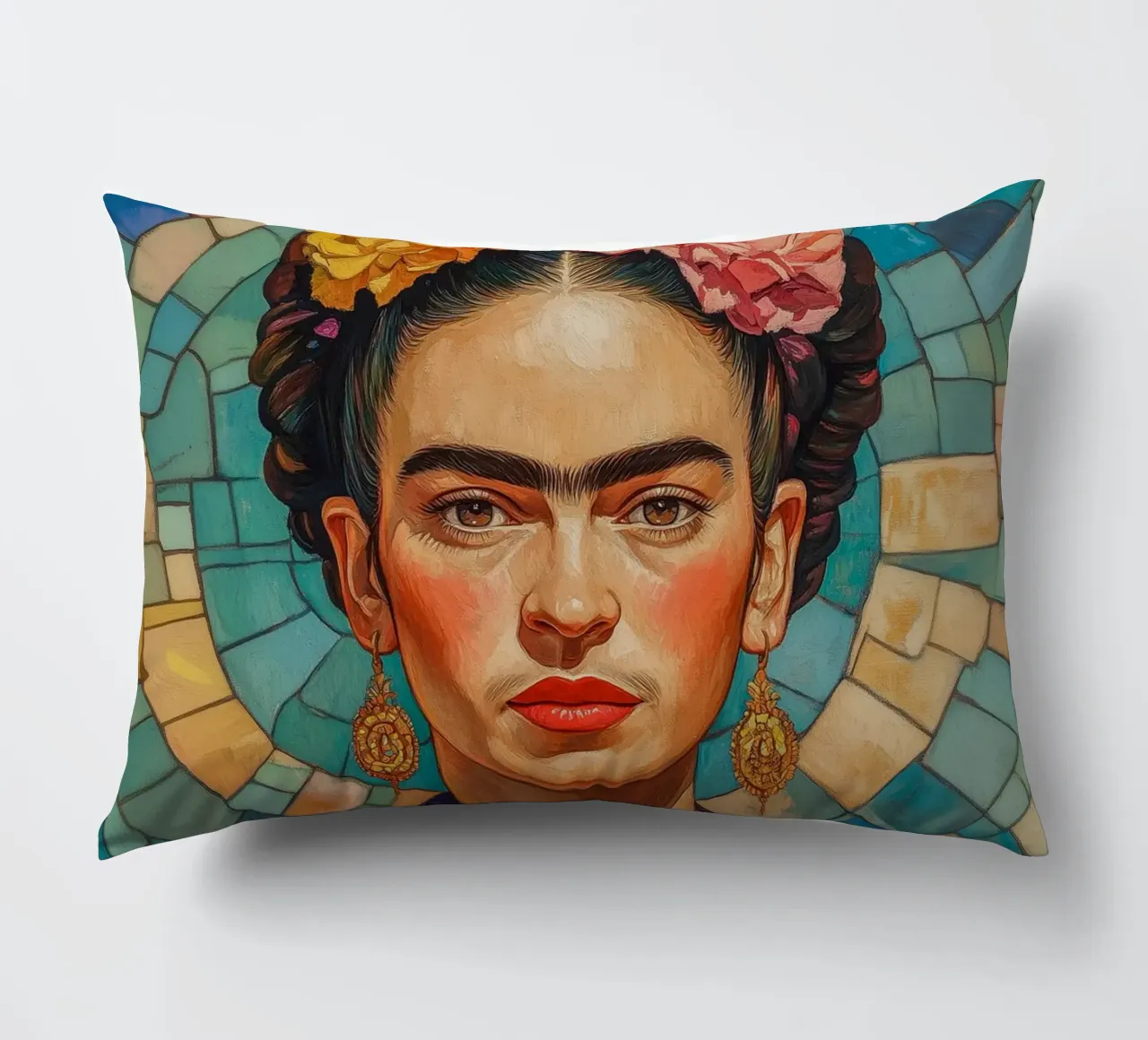 Mosaico Frida Pop cuscino da Carinaprint