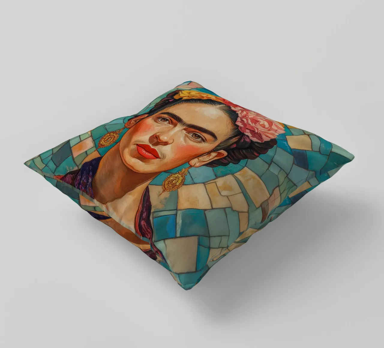 Mosaico Frida Pop cuscino da Carinaprint