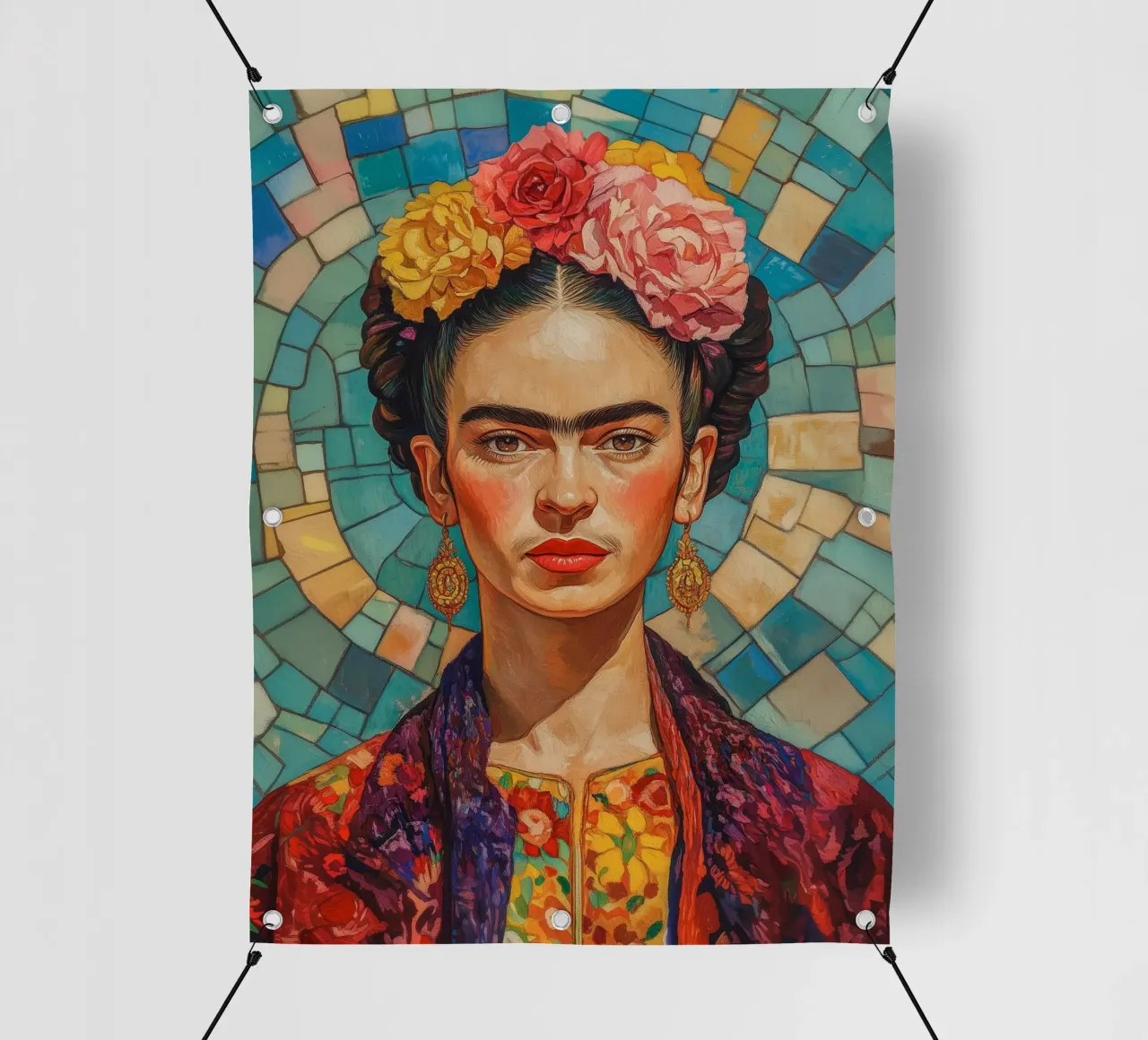 Mosaico Frida Pop telo in pvc da Carinaprint