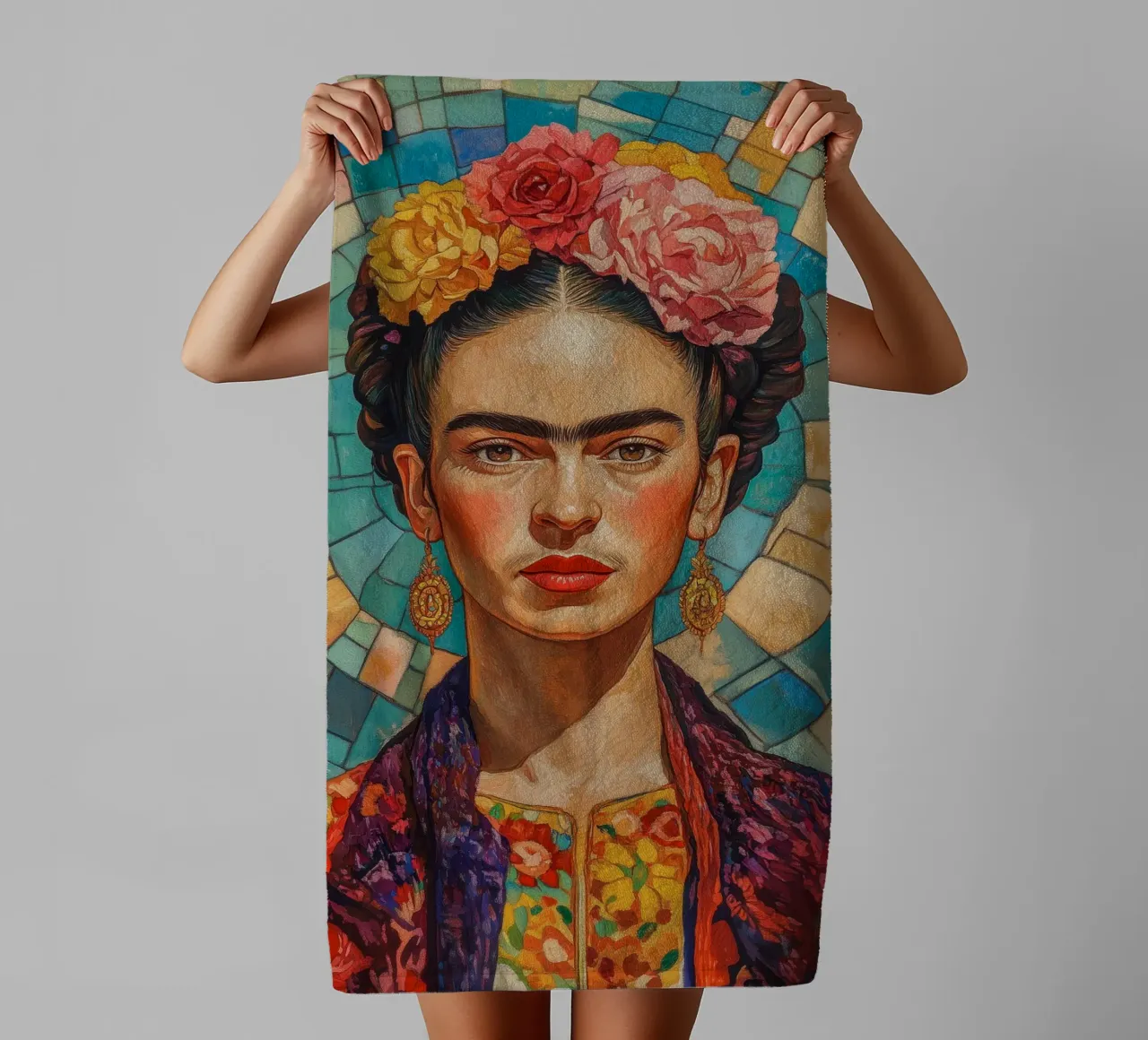 Mosaico Frida Pop asciugamano da bagno da Carinaprint