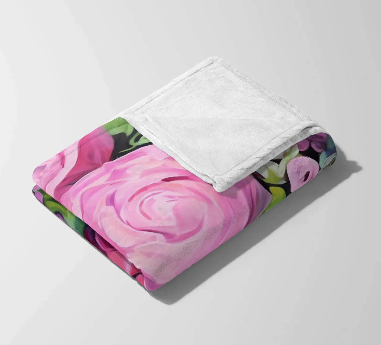Romantico sogno floreale rosa coperta in pile da Carinaprint