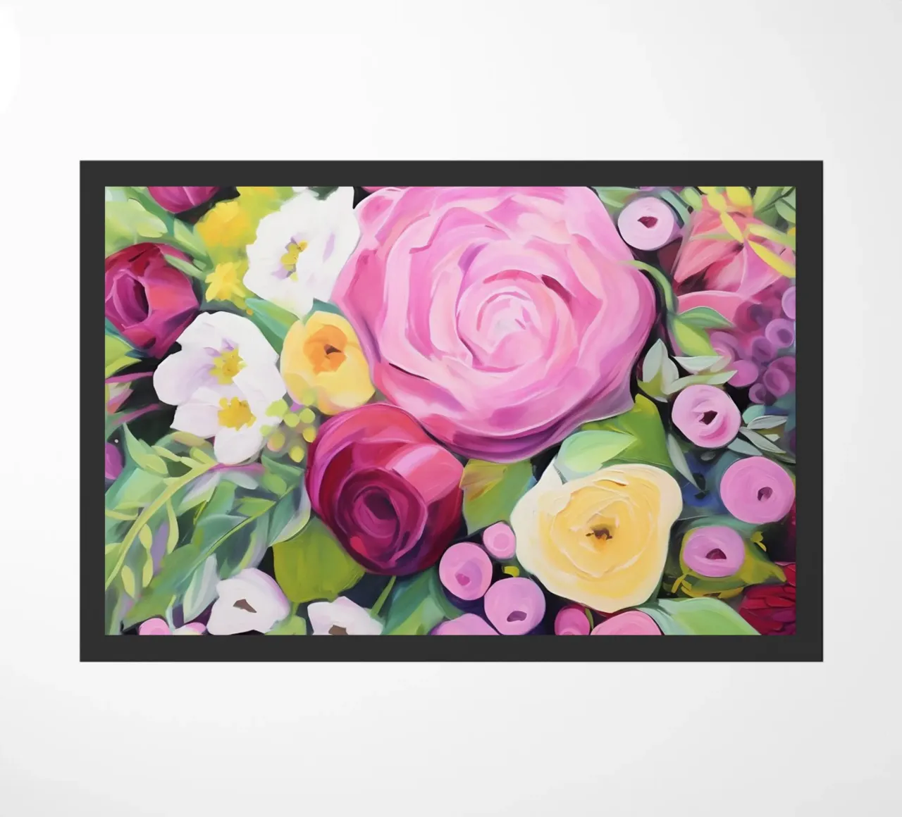 Romantico sogno floreale rosa zerbino da Carinaprint