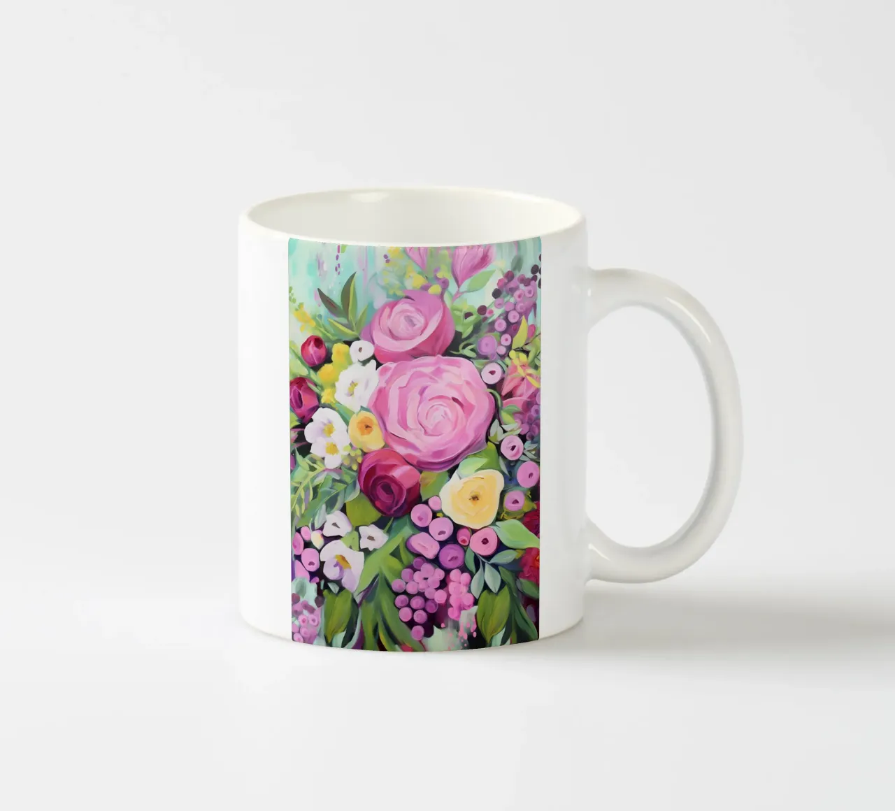 Romantico sogno floreale rosa tazza in ceramica da Carinaprint