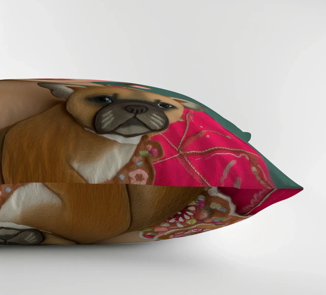 Piccola Frida in tessuto con cane cuscino da Carinaprint