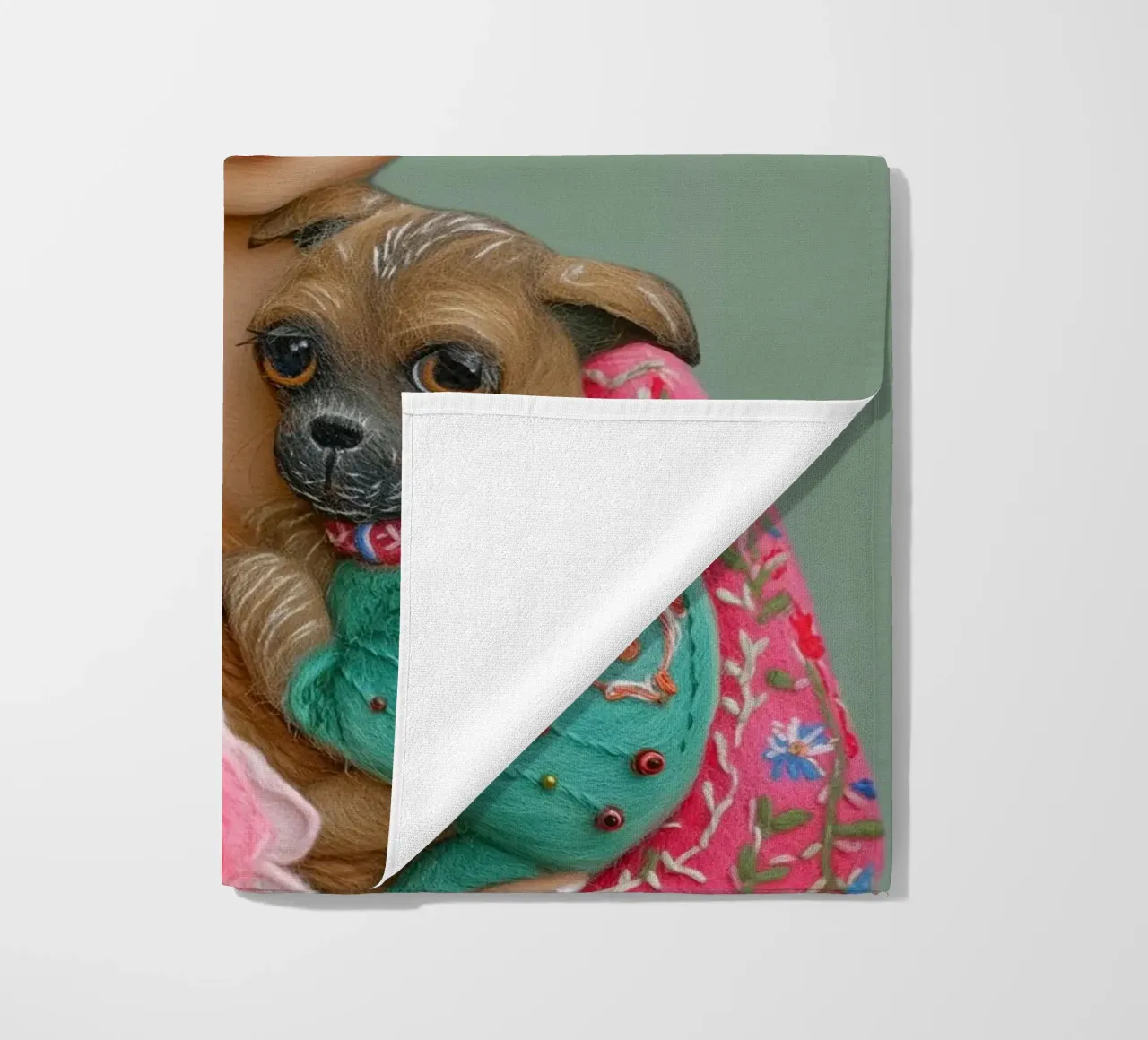 Piccola Frida pastello con cucciolo telo mare da Carinaprint