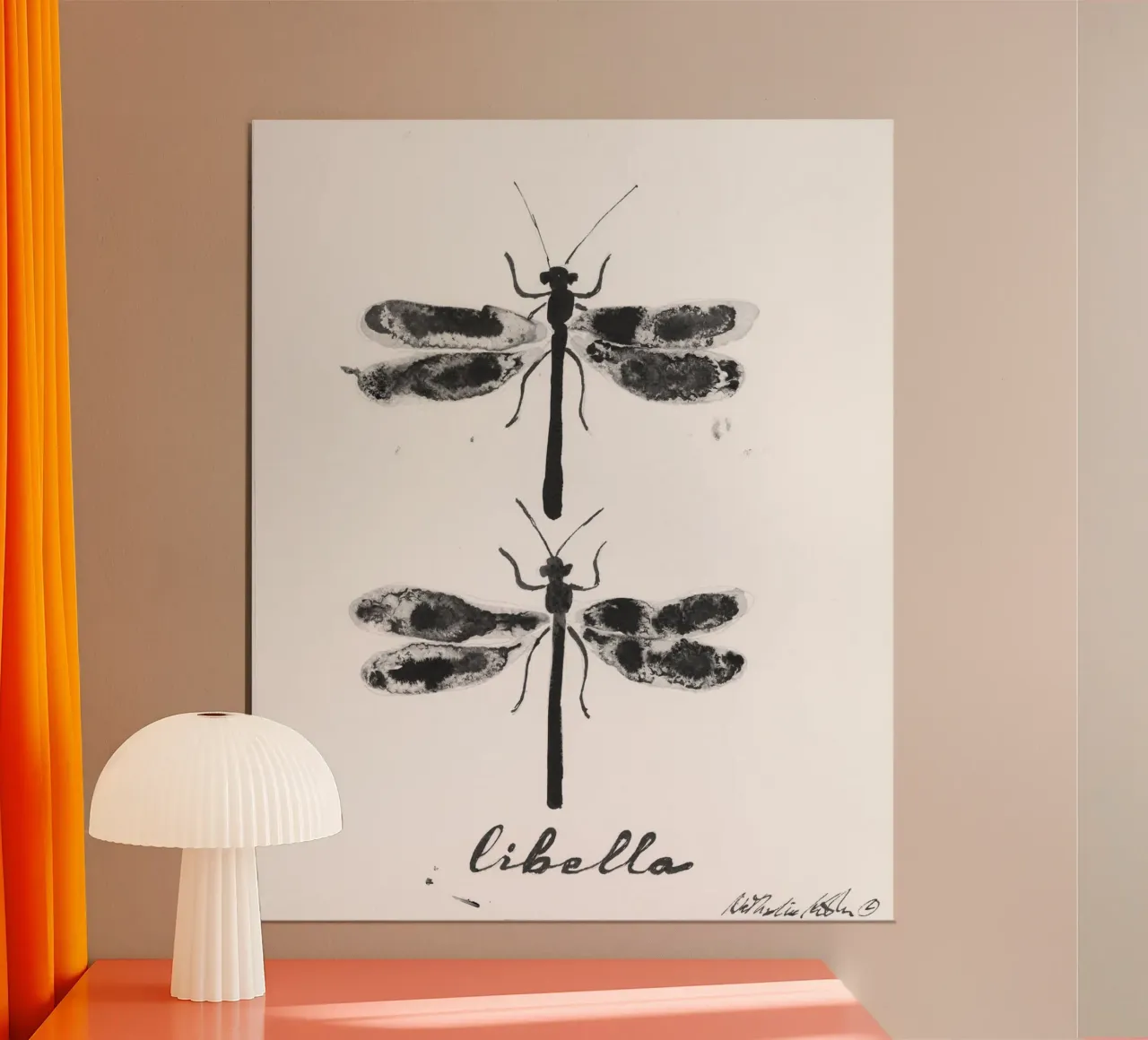 black dragon fly poster da Nathys_illustration