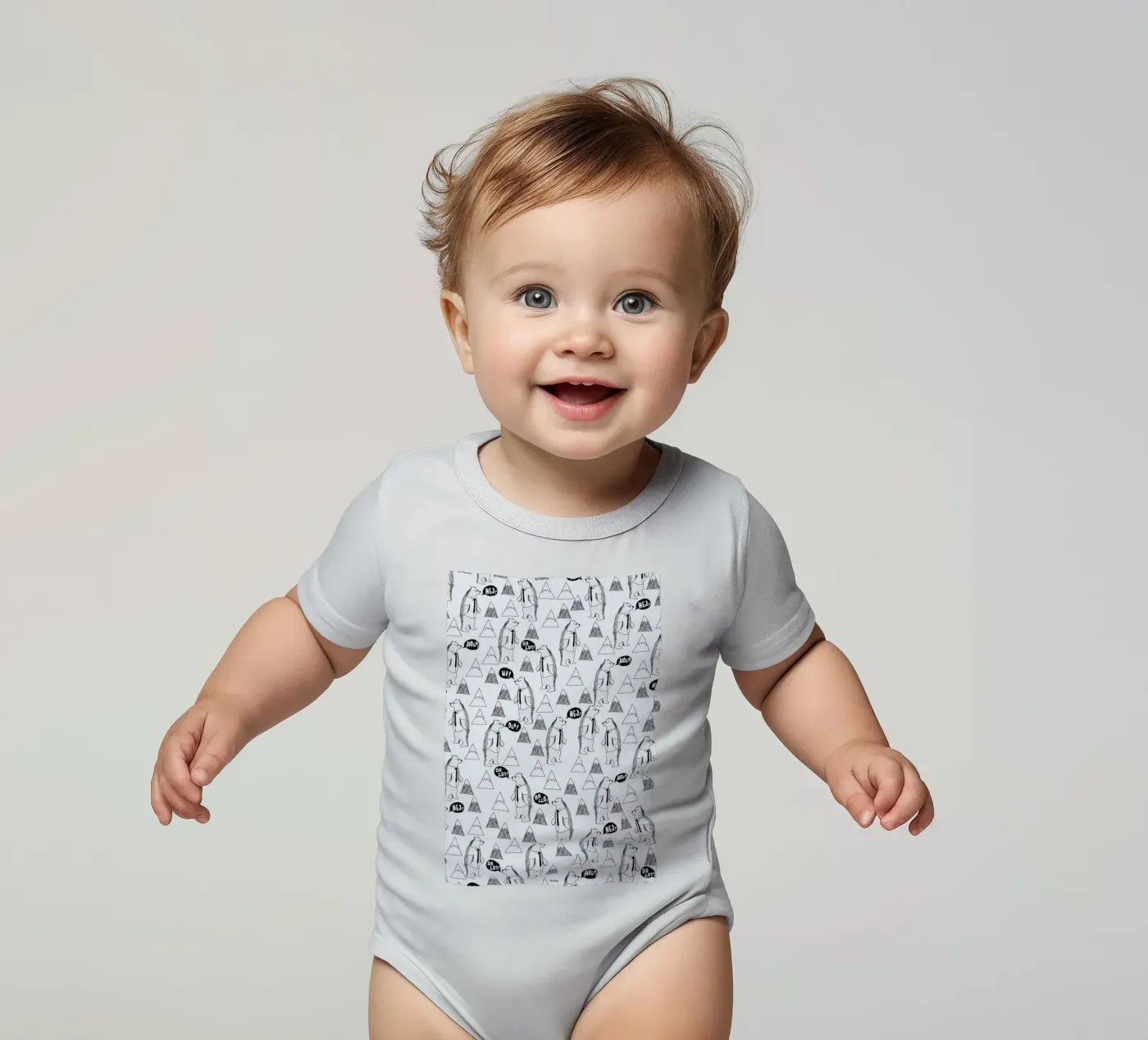 Bears Kurzarm Babybody von Iglou