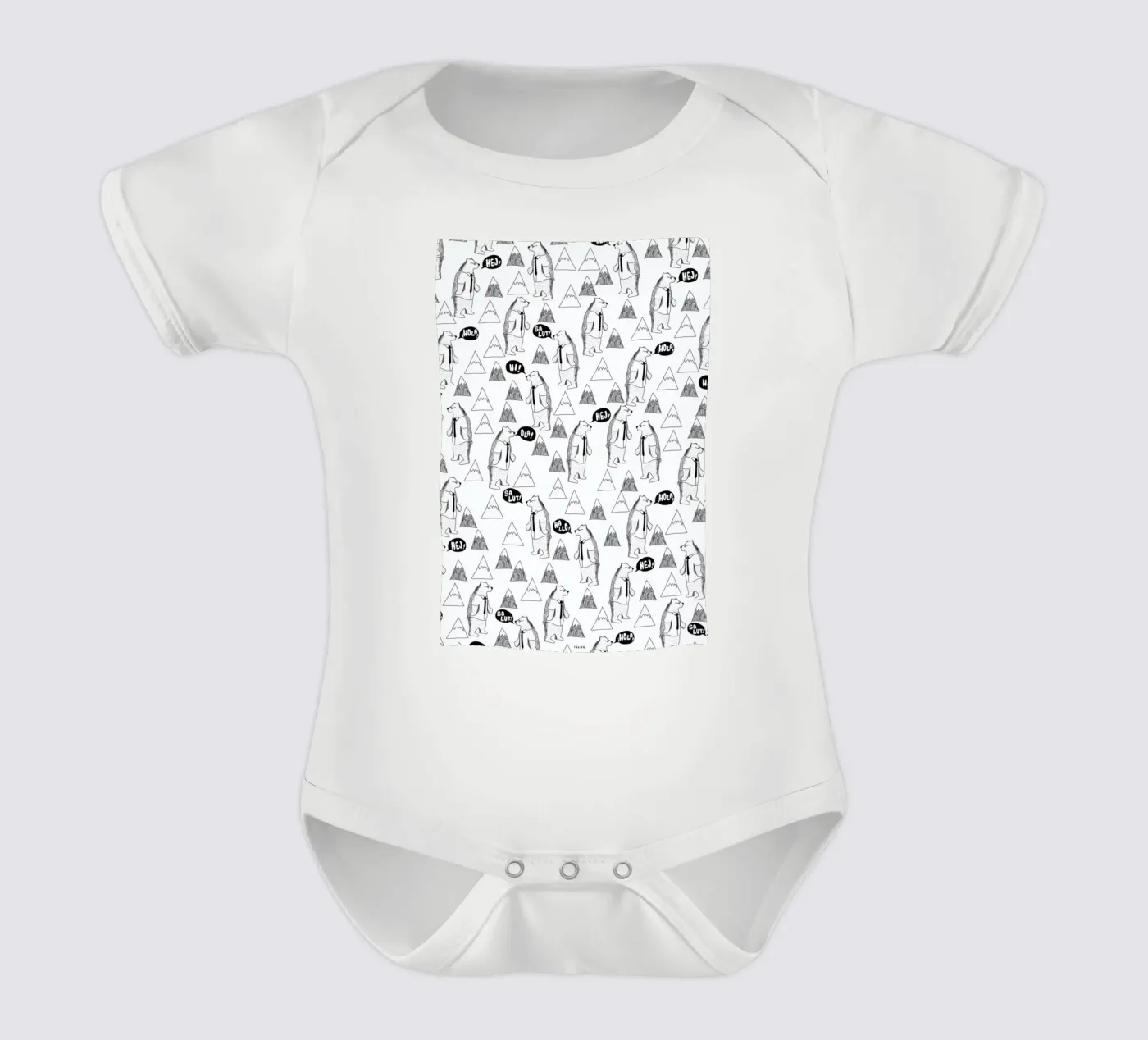 Bears Kurzarm Babybody von Iglou