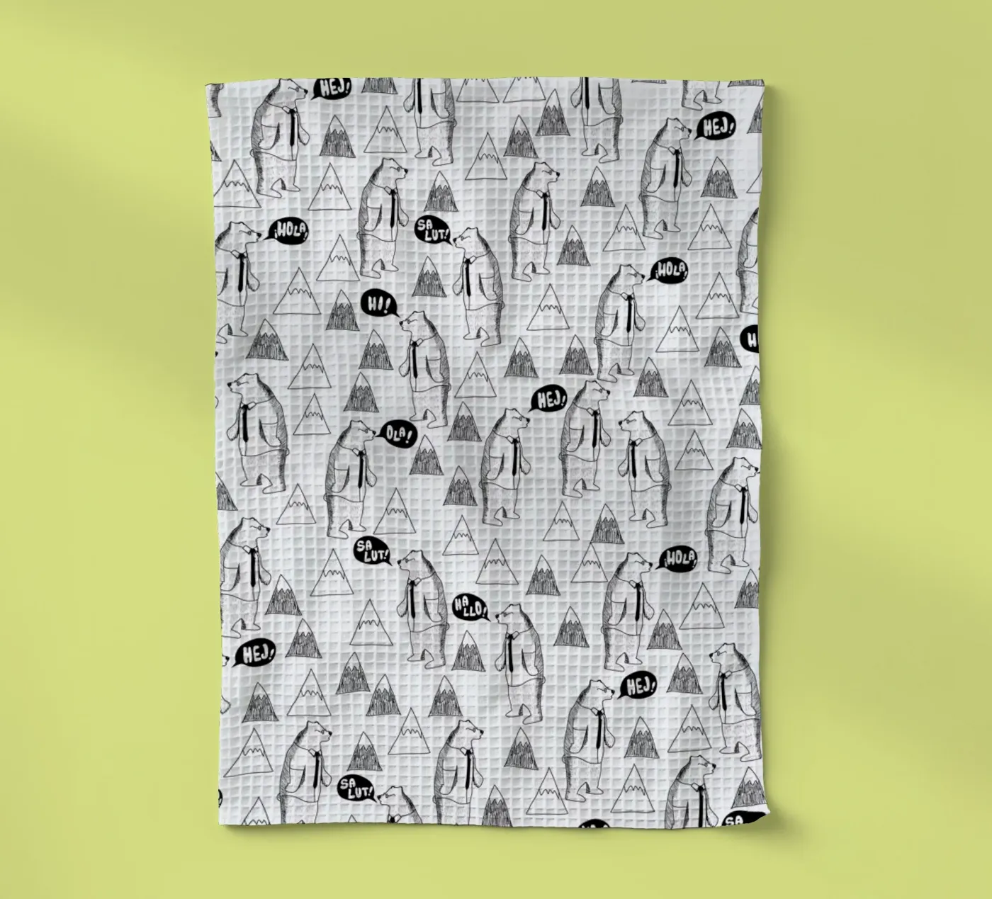 Bears tea towel by Iglou