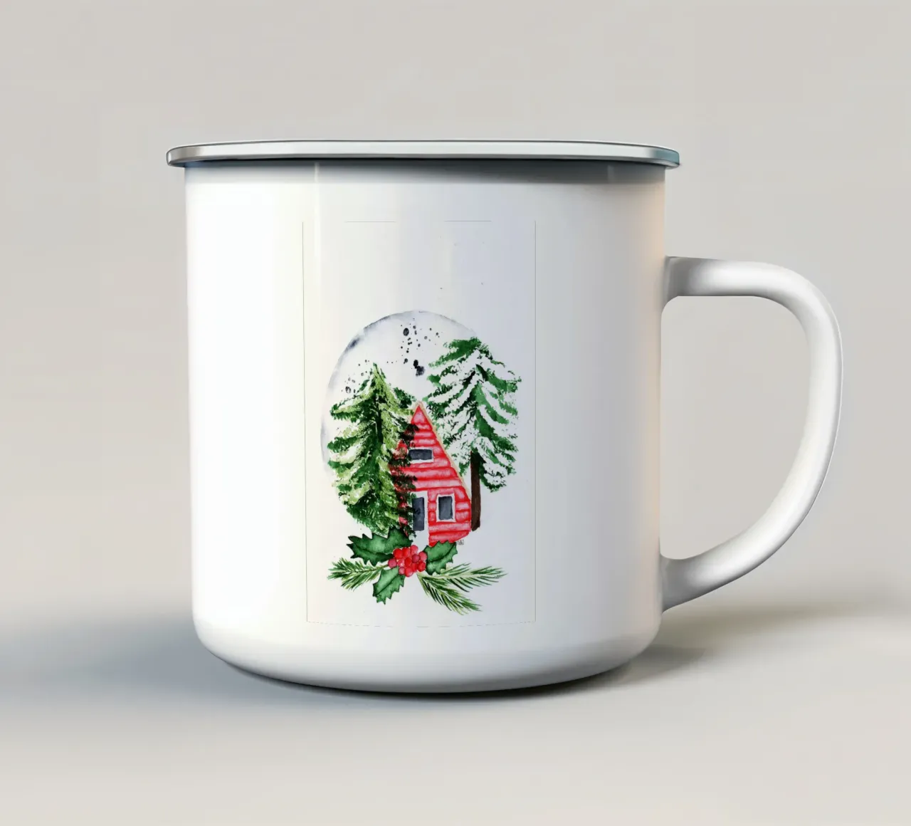 magisches kleines Haus Emaille Tasse von Nathys_illustration