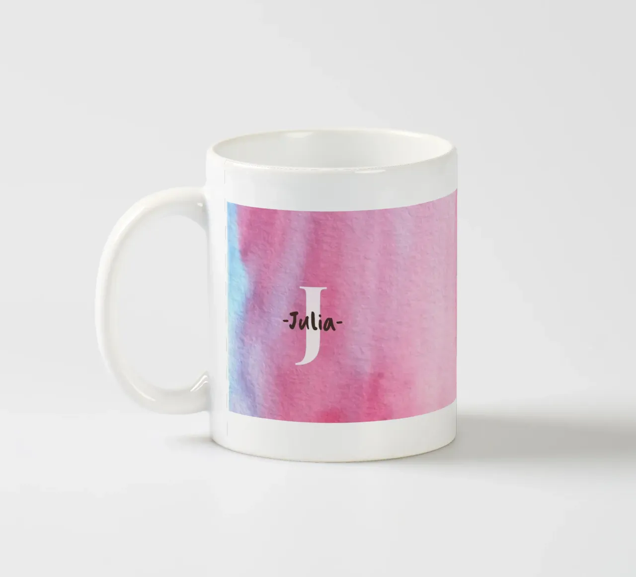 Customizable Watercolor Design – Initial & Name Art ceramic mug by Ben & Clo creations