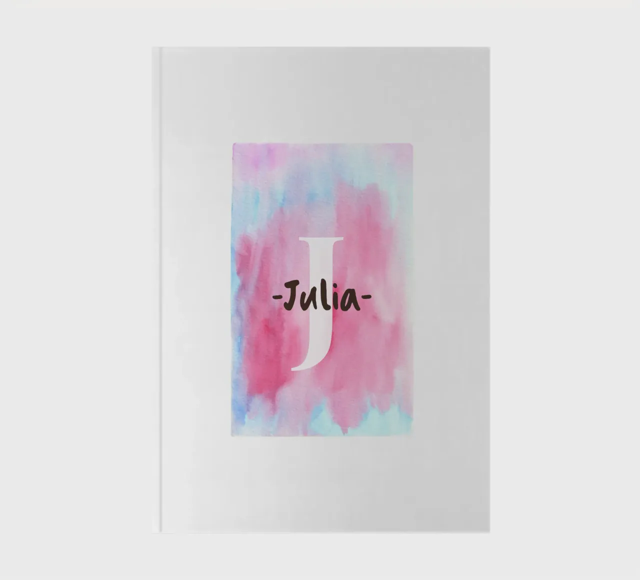 Design personalizzabile ad acquerello - Iniziali e nomi d'arte diario da Ben & Clo creations