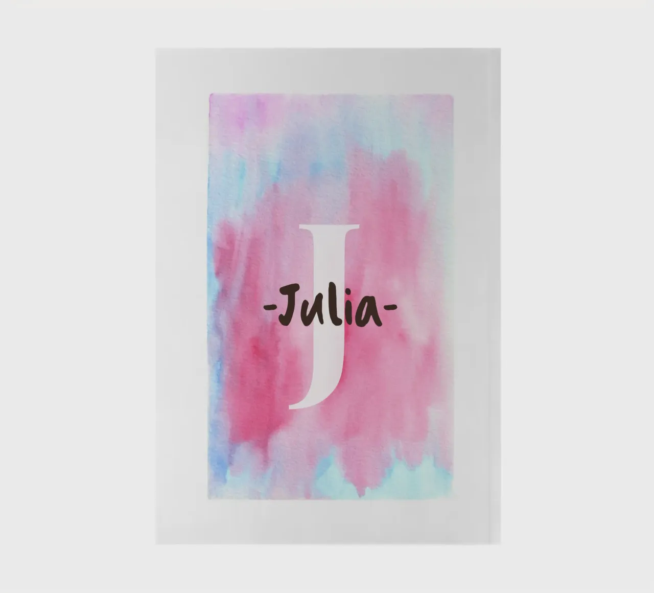 Design personalizzabile ad acquerello - Iniziali e nomi d'arte diario da Ben & Clo creations
