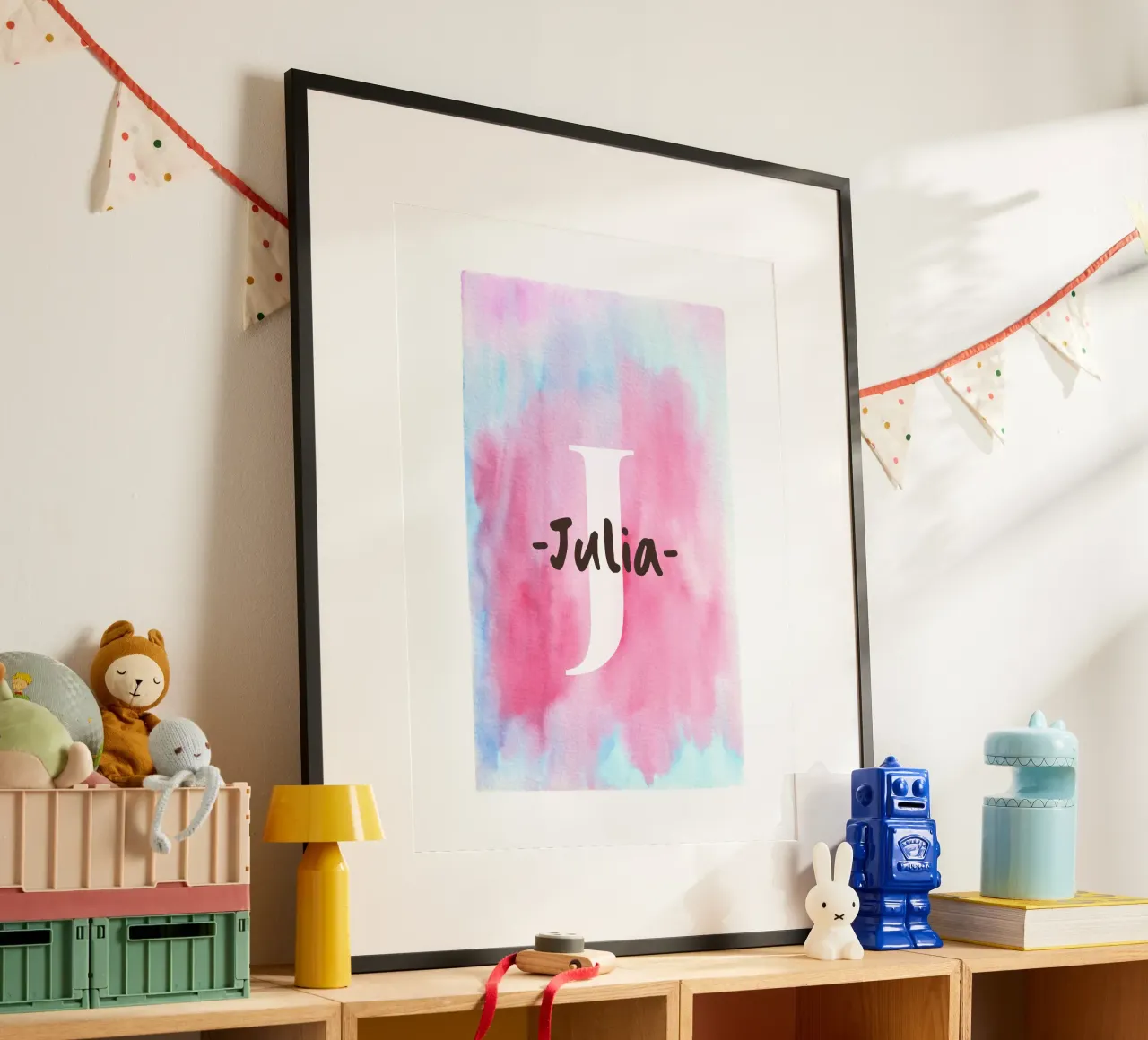 Diseño personalizable en acuarela - Initial & Name Art hahnemühle de Ben & Clo creations