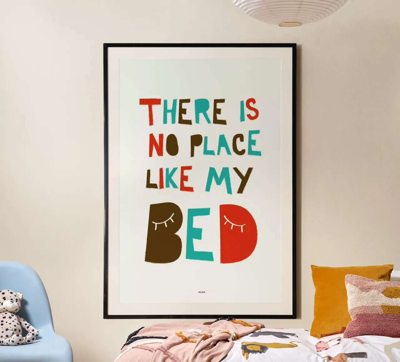 My Bed poster con telaio in plastica da Iglou