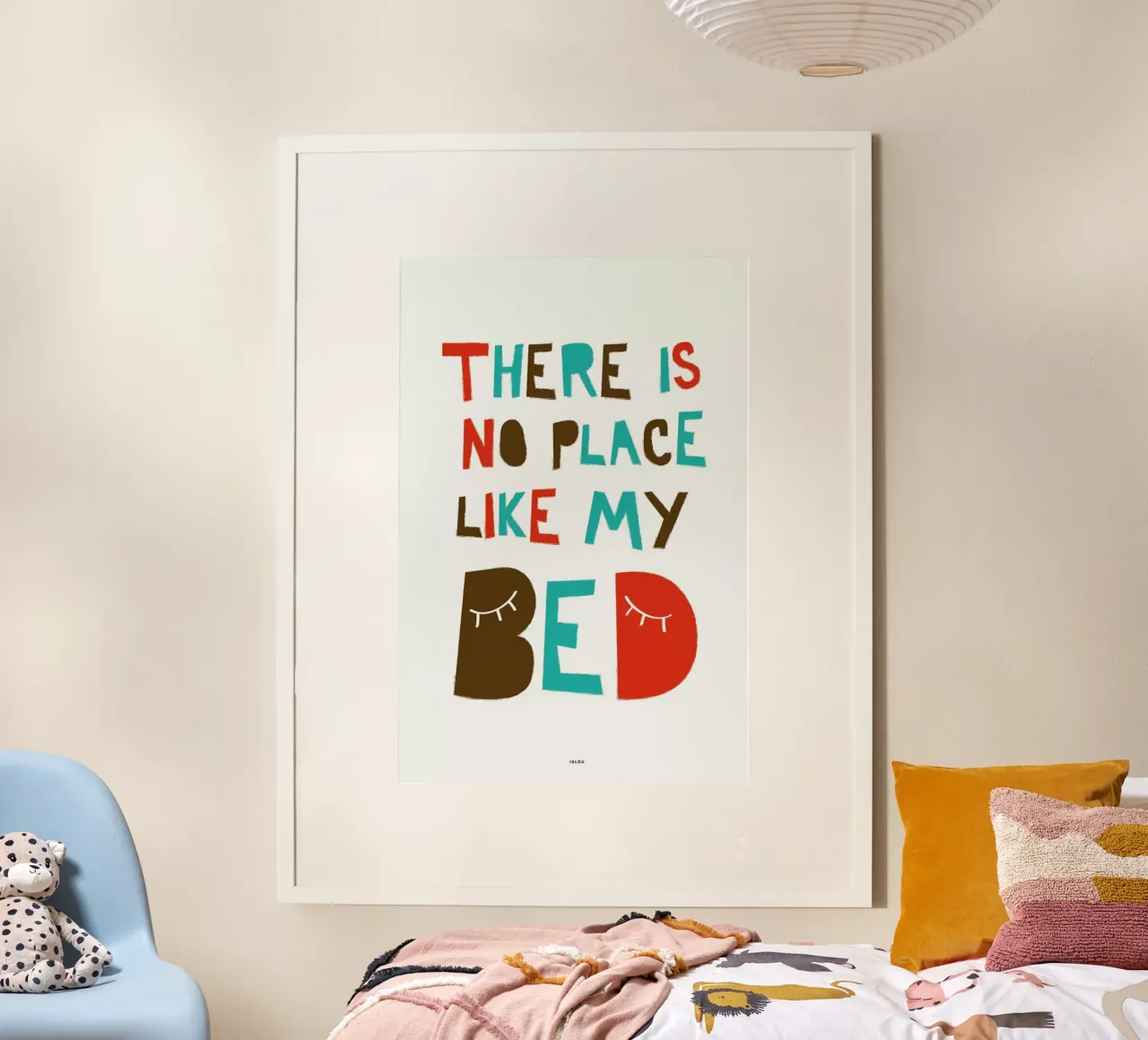 My Bed poster con telaio in plastica da Iglou