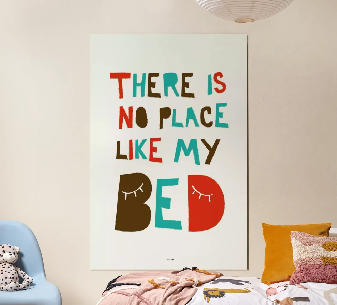 My Bed poster con telaio in plastica da Iglou