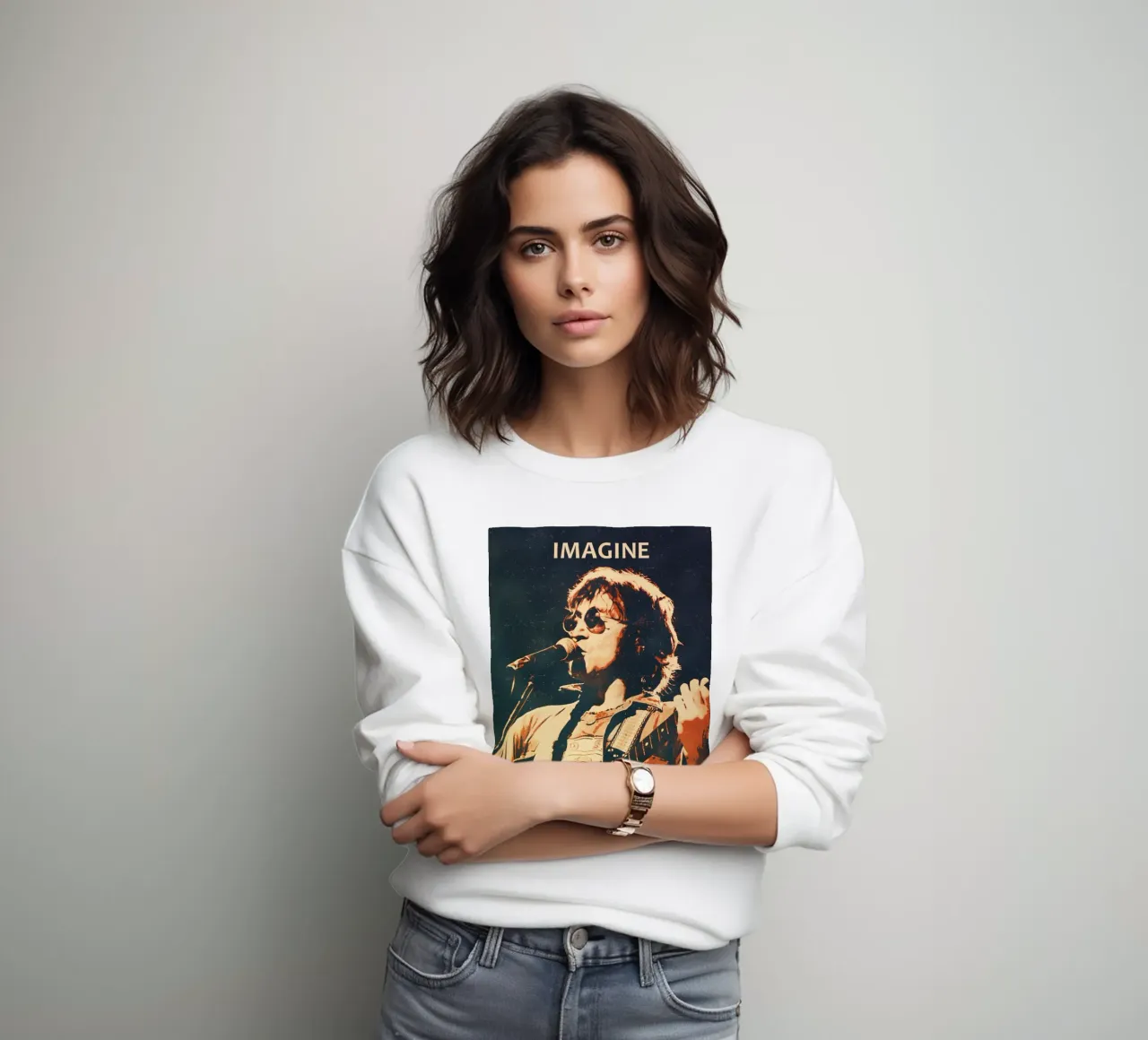 Imagine di John Lennon Arte felpa da music soul