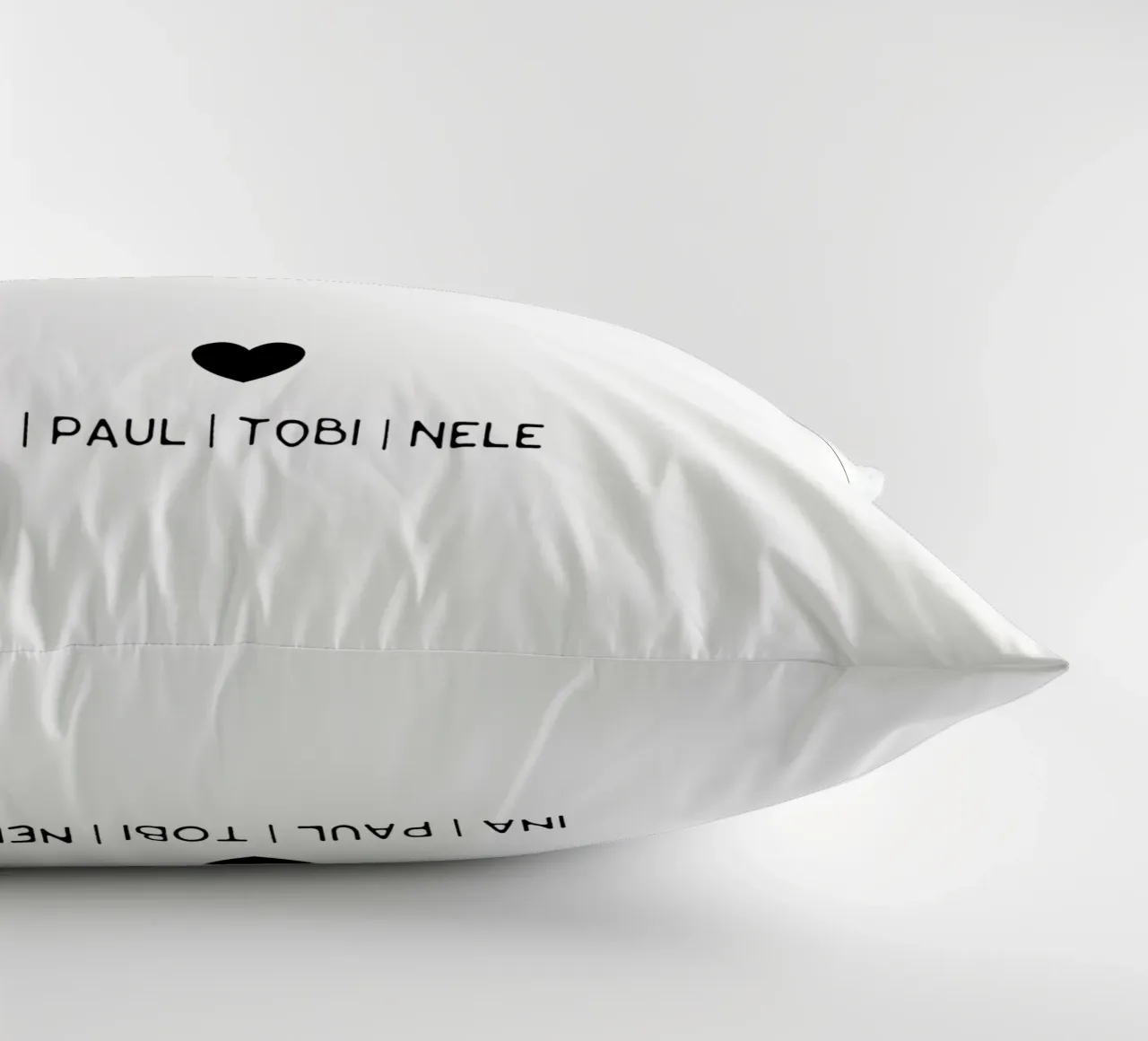 Familie Typografie mit Namen kussen van WORTSPIEL