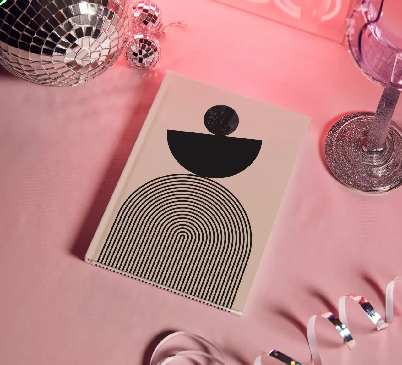 Abstract Geometric Celestial Design notebook by Melloi Art Print