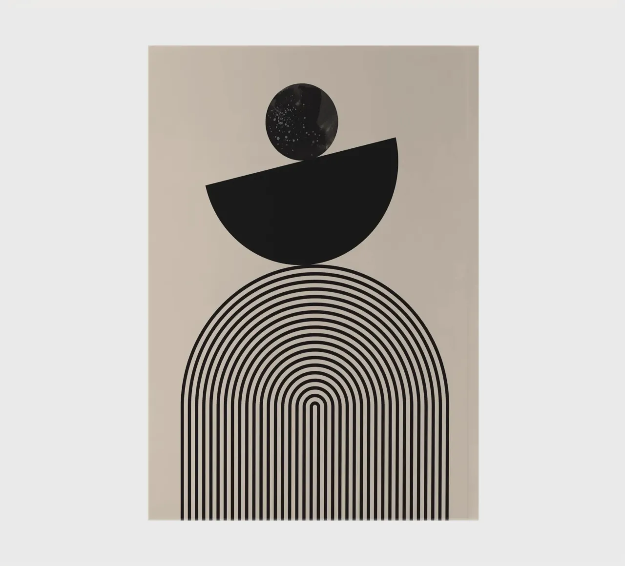 Abstract Geometric Celestial Design notebook by Melloi Art Print
