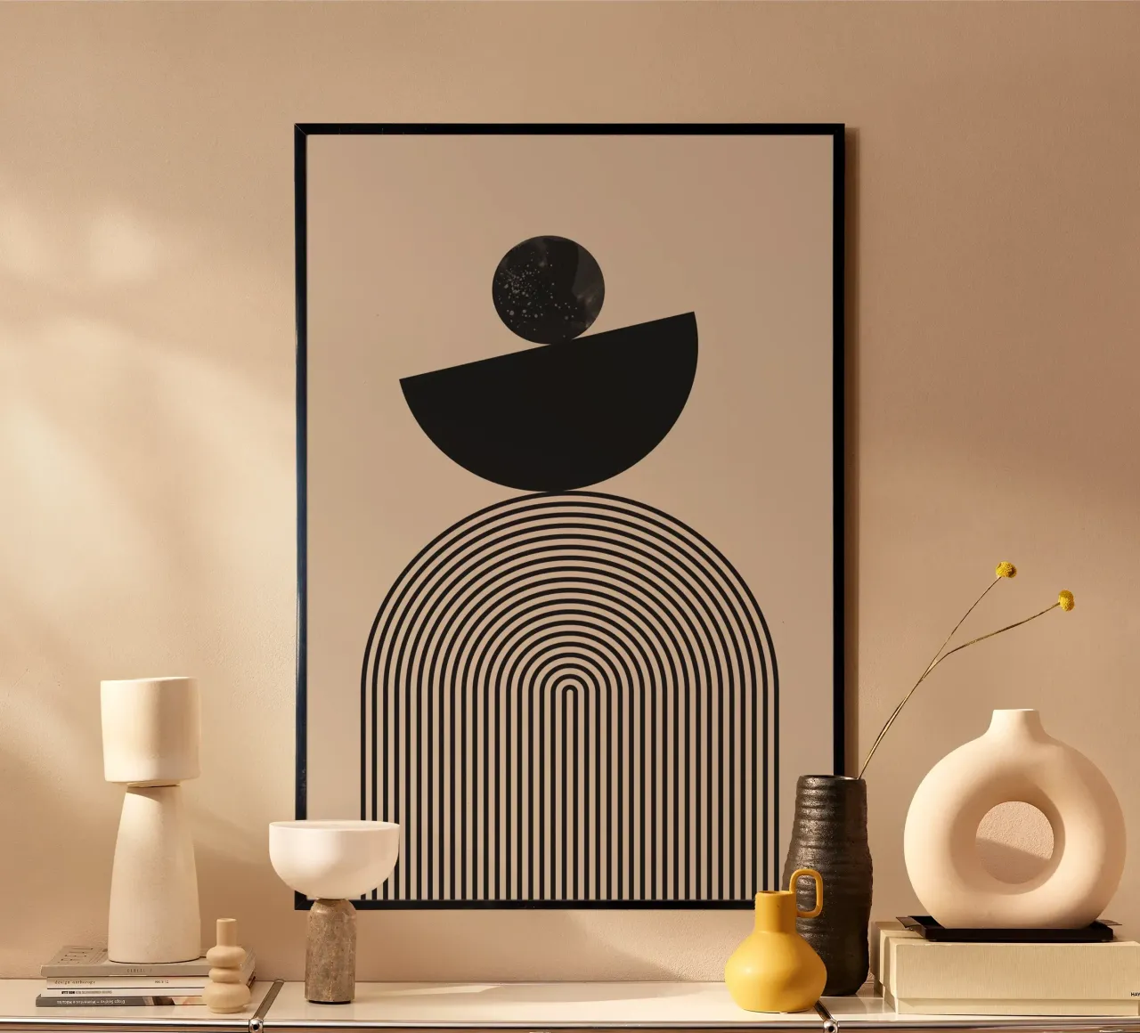 Abstract Geometric Celestial Design hahnemühle by Melloi Art Print