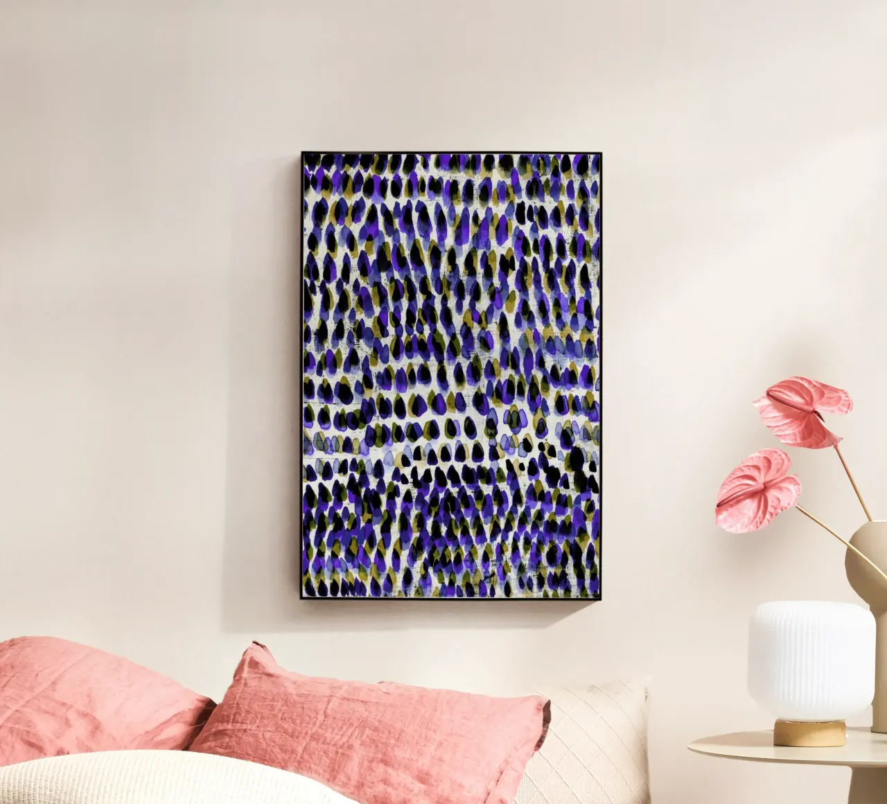 Painted Dots Blue plexiglass da IRIS LEHNHARDT FINE ART