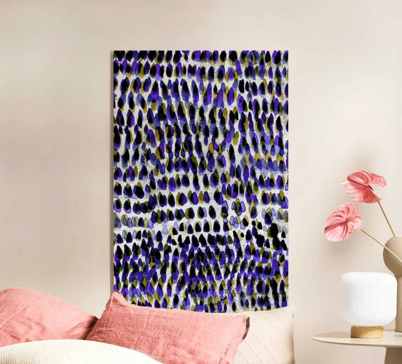 Painted Dots Blue plexiglass da IRIS LEHNHARDT FINE ART