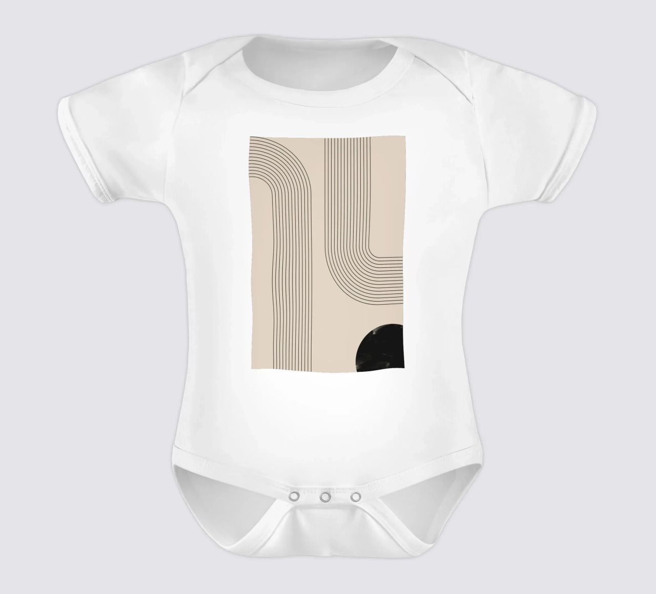 Geometric Abstract Line Art short-sleeve baby romper by Melloi Art Print