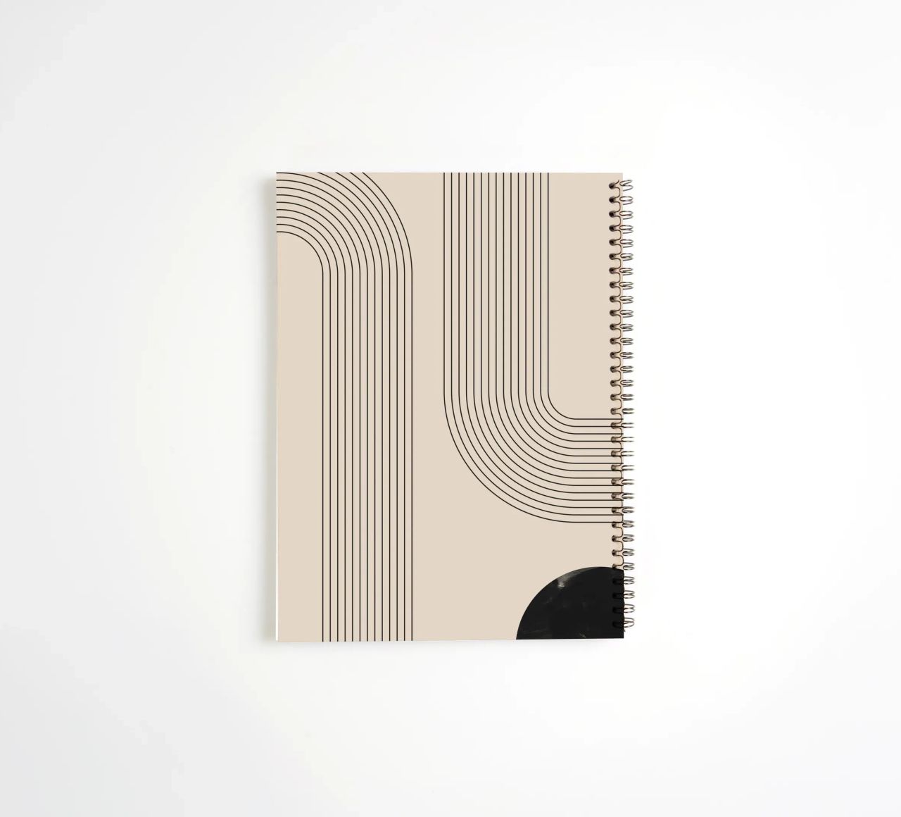 Geometric Abstract Line Art spiral notebook by Melloi Art Print
