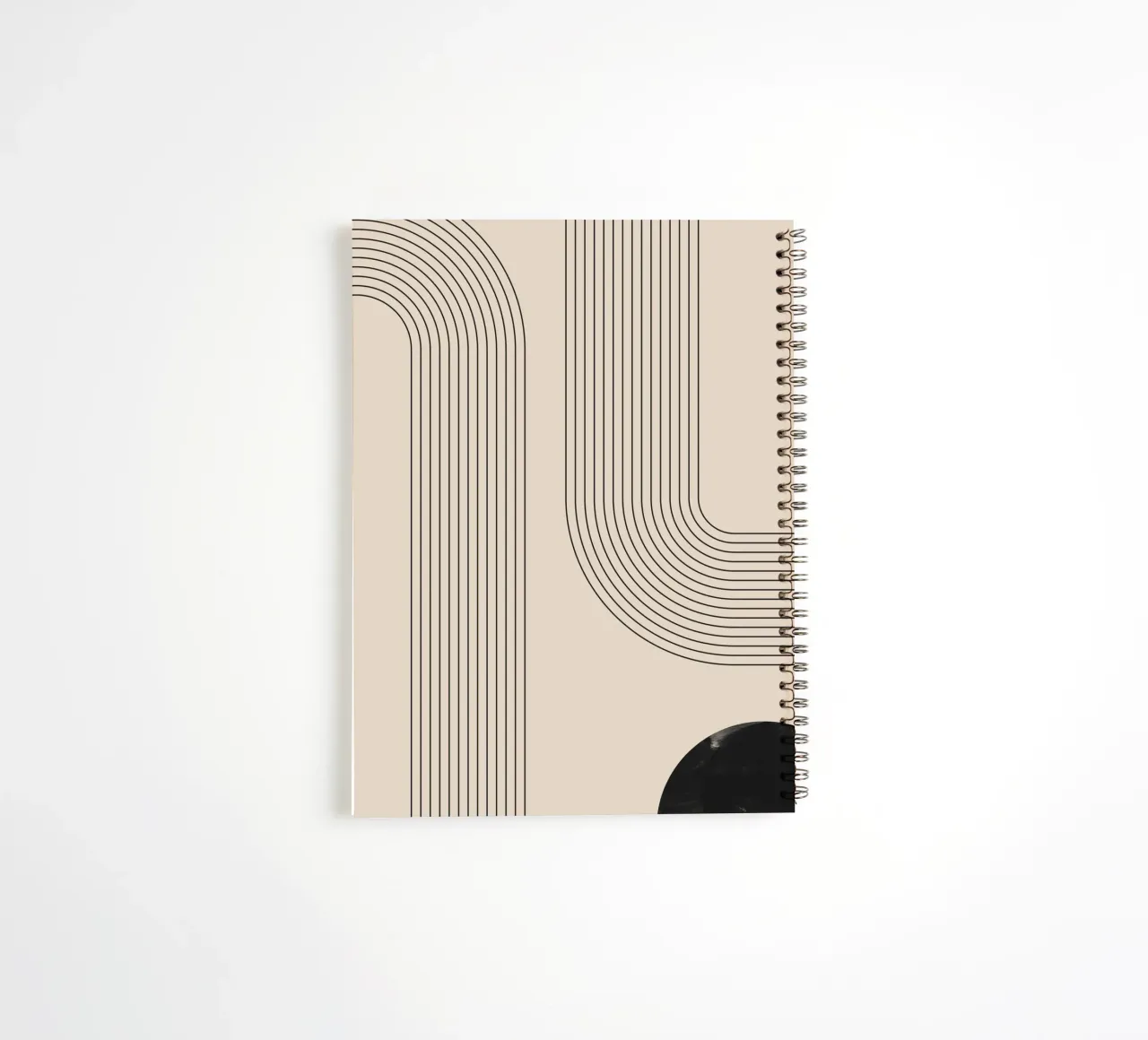 Arte lineal abstracto geométrico cuaderno de espiral de Melloi Art Print