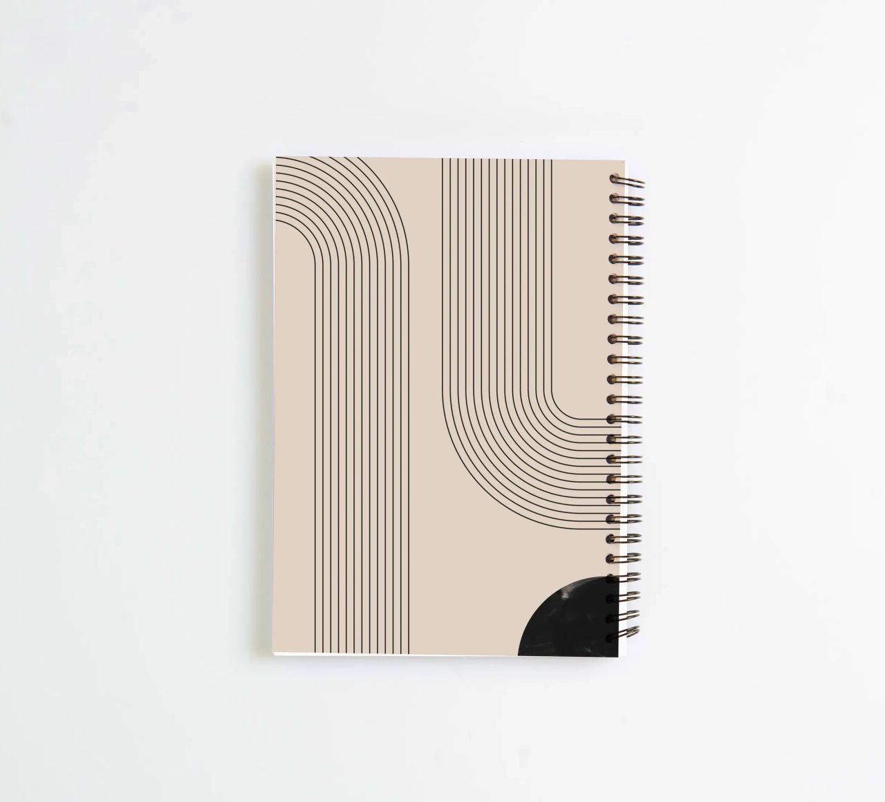 Geometric Abstract Line Art spiral notebook by Melloi Art Print