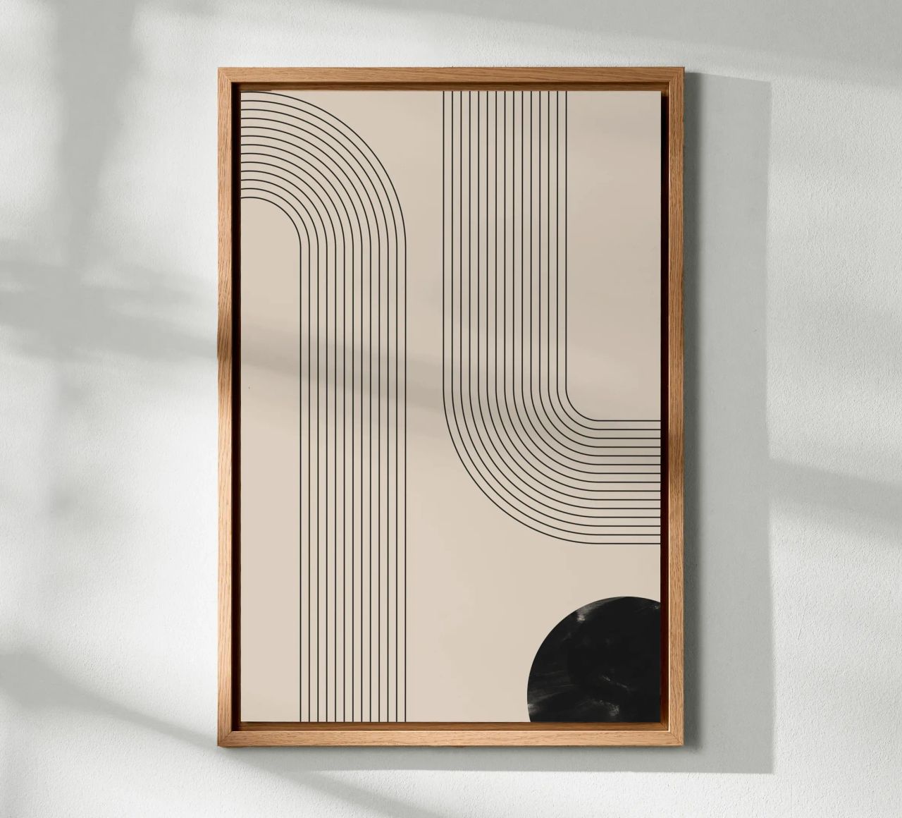 Geometric Abstract Line Art canvas by Melloi Art Print