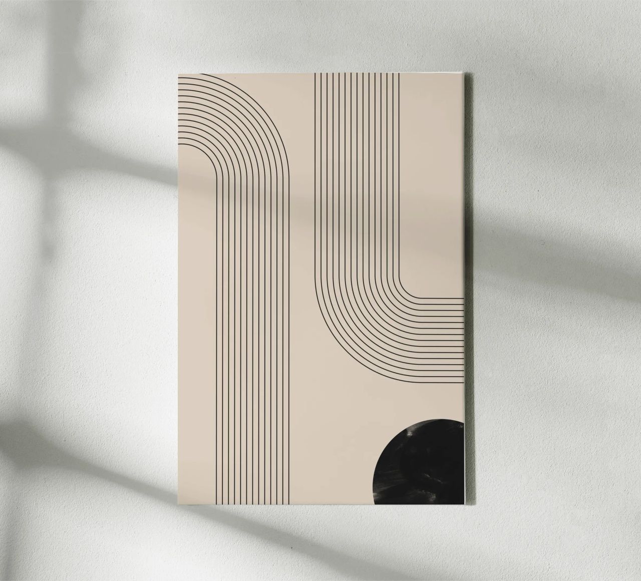 Geometric Abstract Line Art canvas by Melloi Art Print