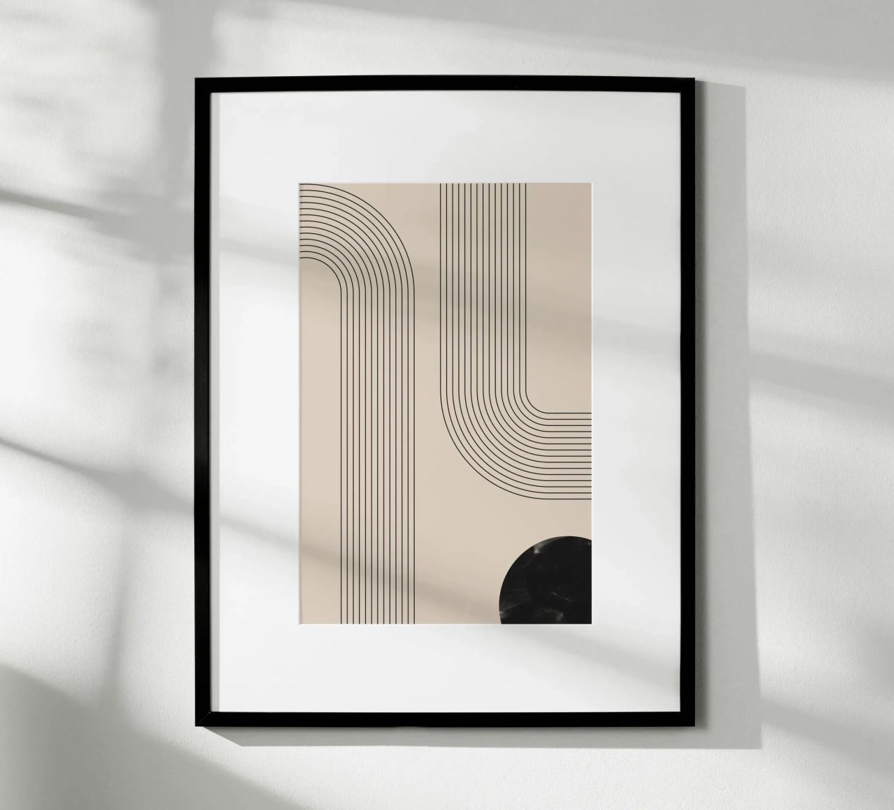 Geometric Abstract Line Art poster by Melloi Art Print