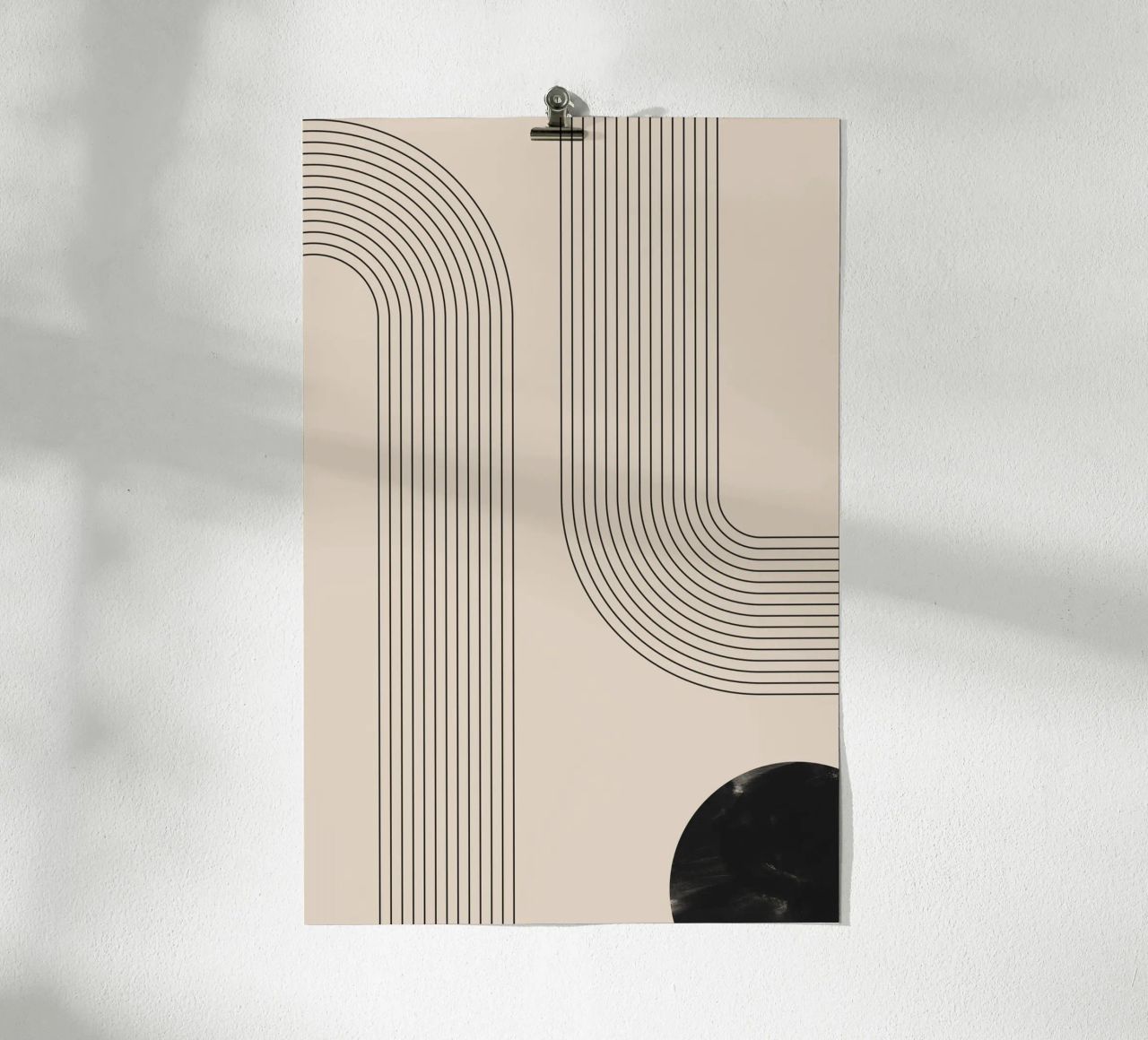 Geometric Abstract Line Art poster by Melloi Art Print
