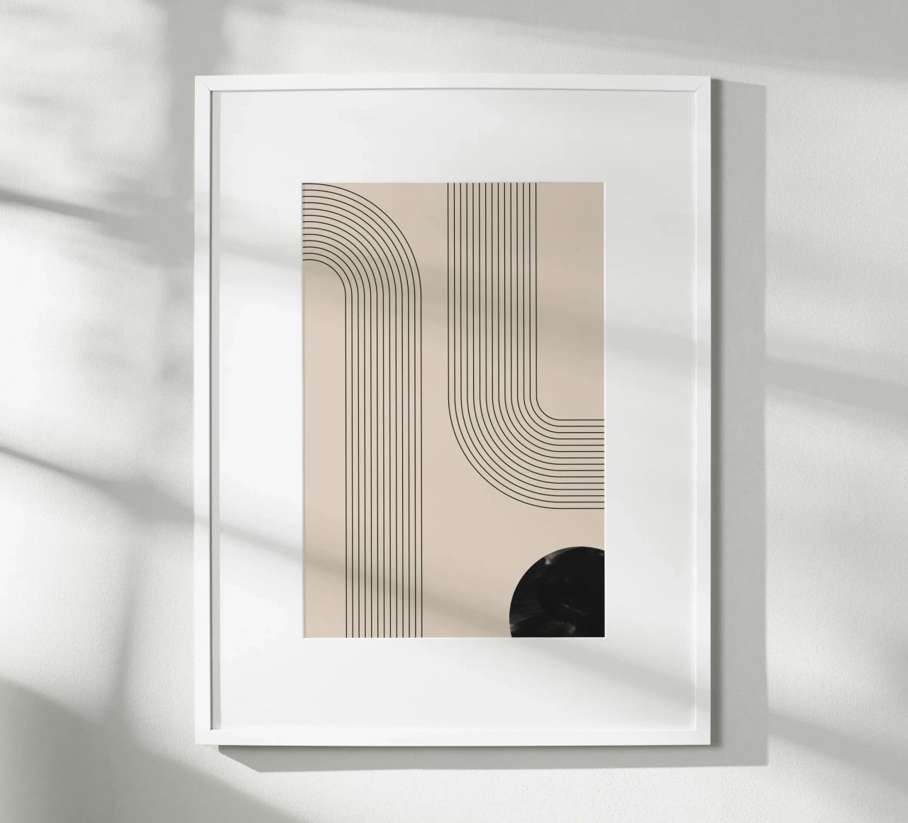Geometric Abstract Line Art poster by Melloi Art Print