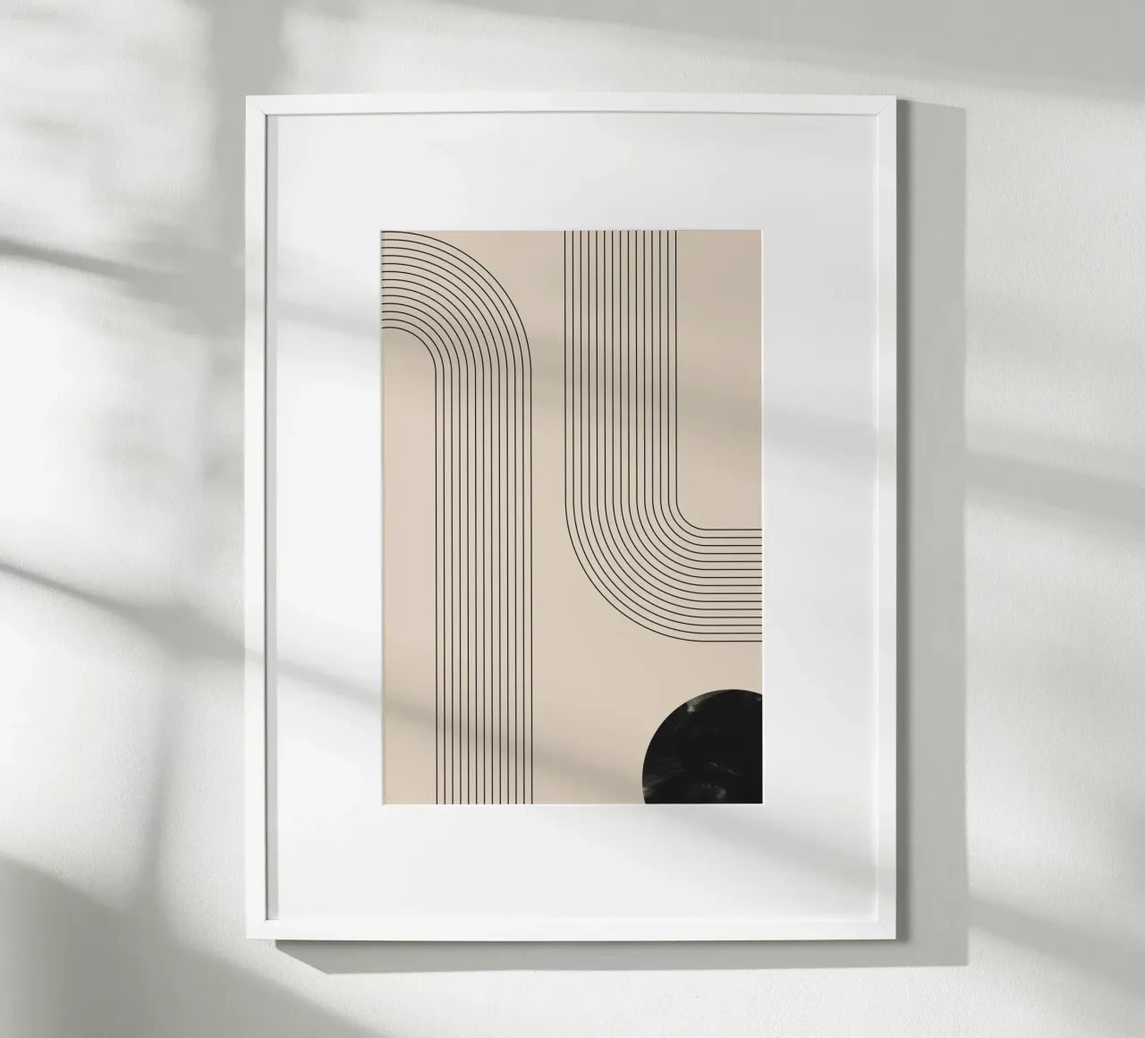 Line art geometrica astratta carta hahnemühle da Melloi Art Print