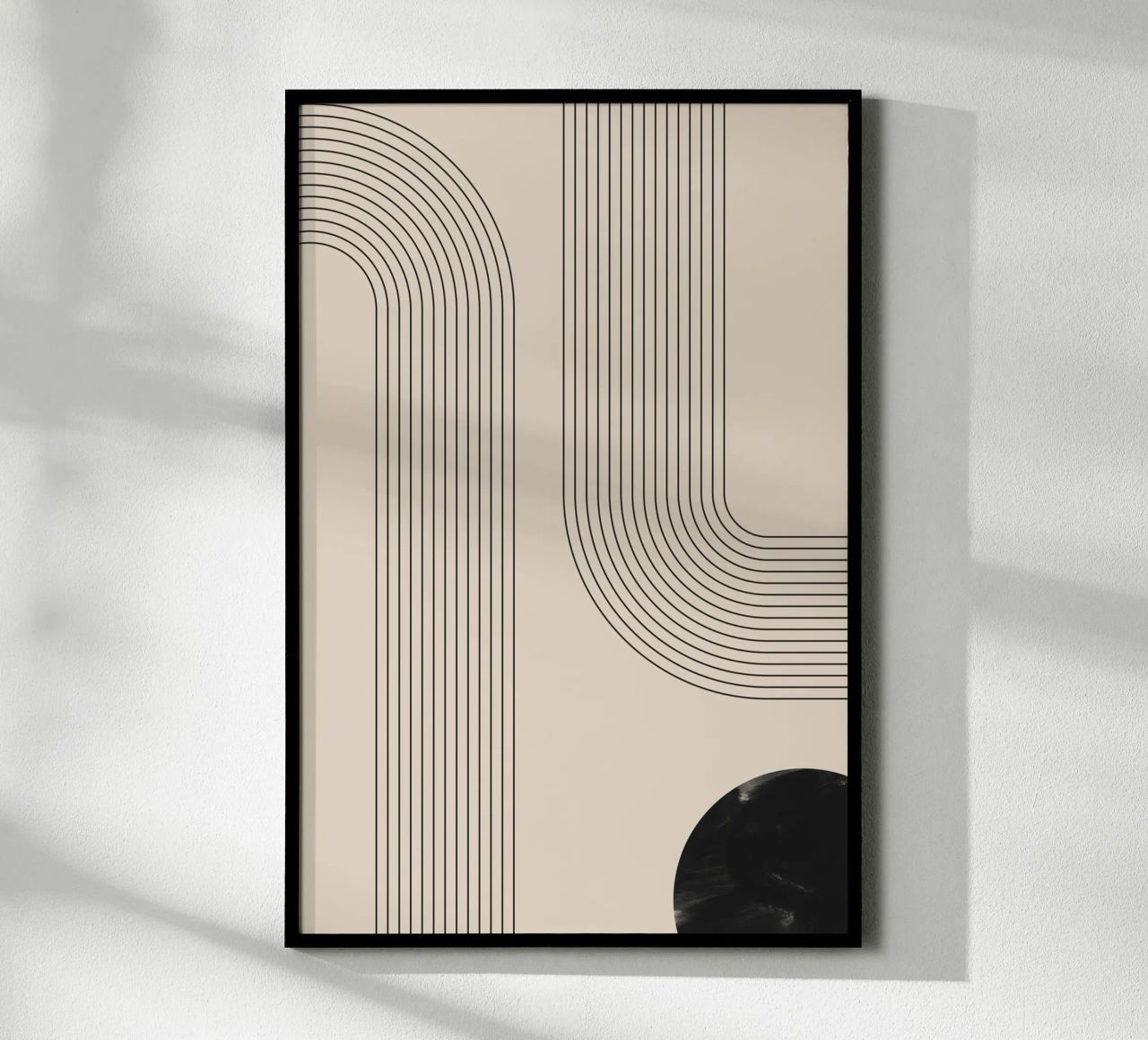 Geometric Abstract Line Art poster by Melloi Art Print