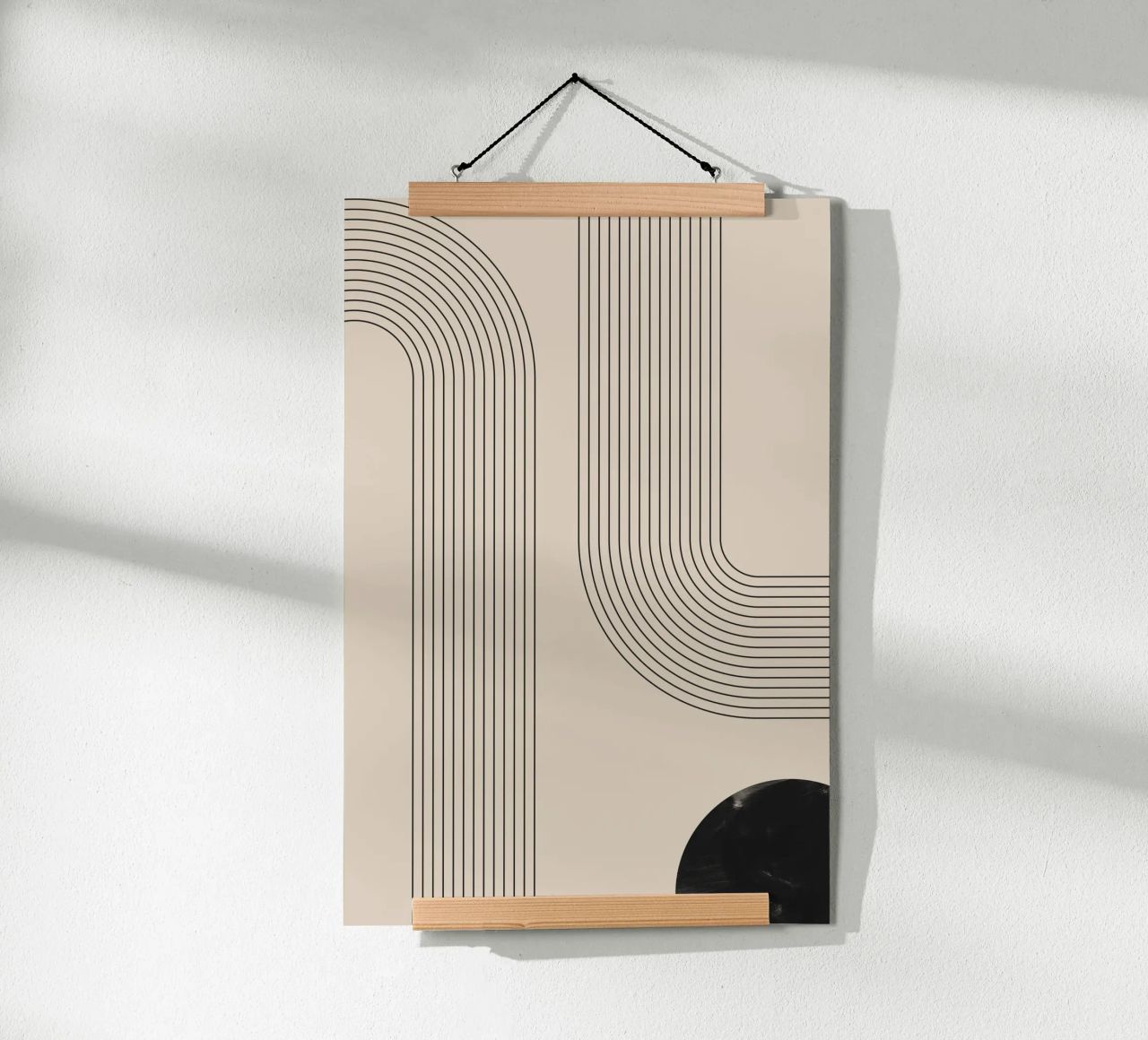 Geometric Abstract Line Art poster by Melloi Art Print