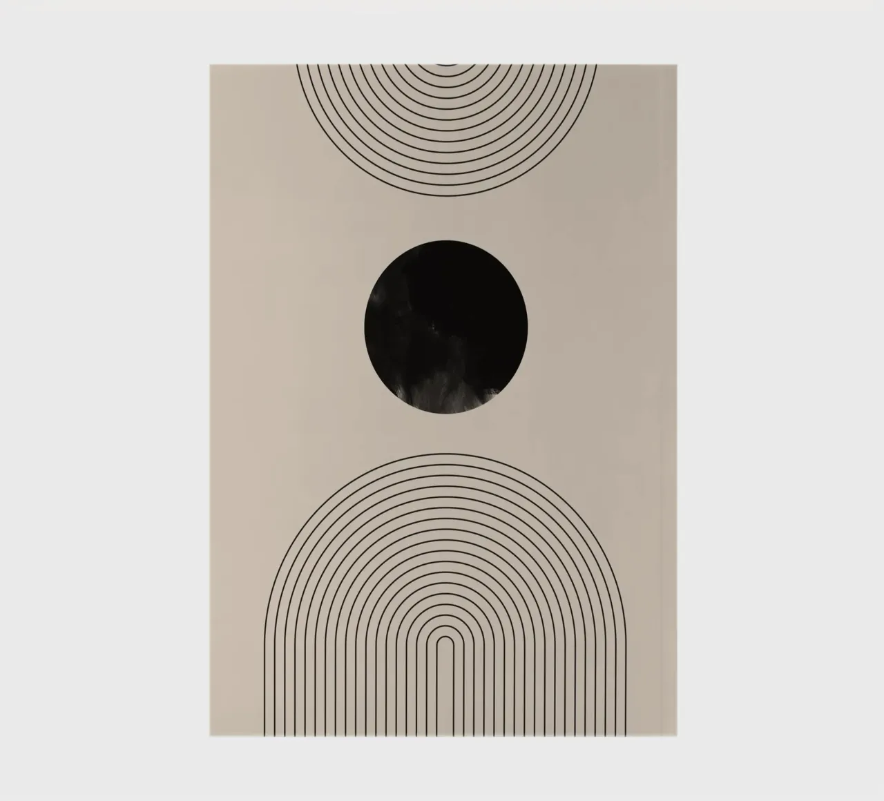 Geometric Minimalist Concentric Shapes notebook by Melloi Art Print