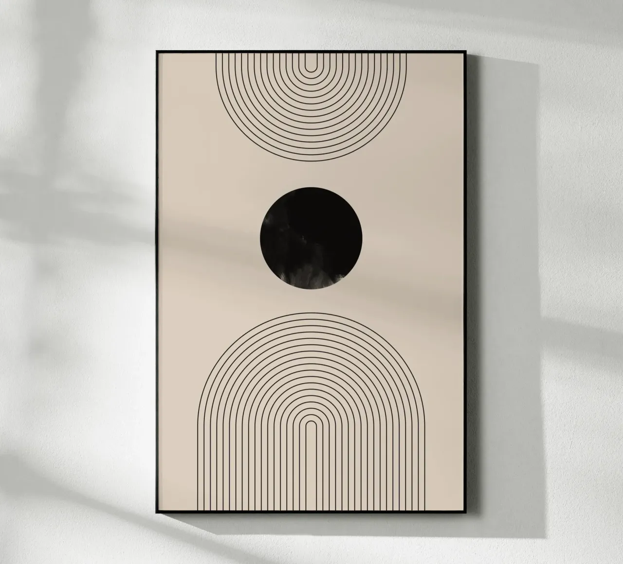 Forme geometriche minimaliste concentriche plexiglass da Melloi Art Print