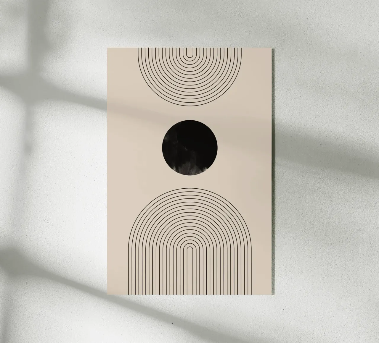 Forme geometriche minimaliste concentriche plexiglass da Melloi Art Print