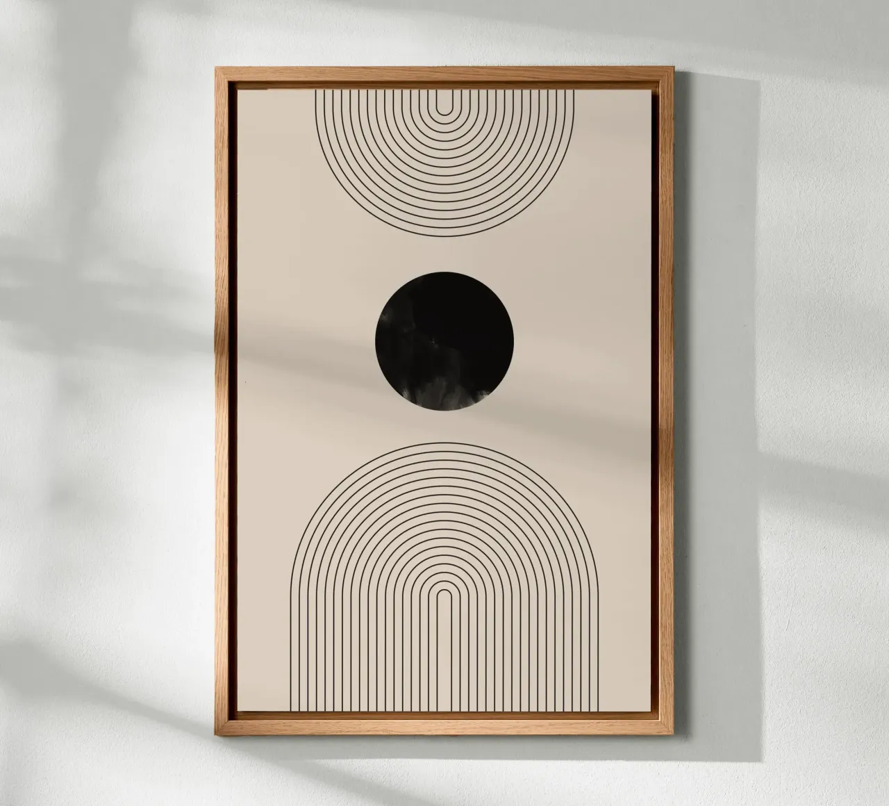 Forme geometriche minimaliste concentriche alluminio dibond da Melloi Art Print