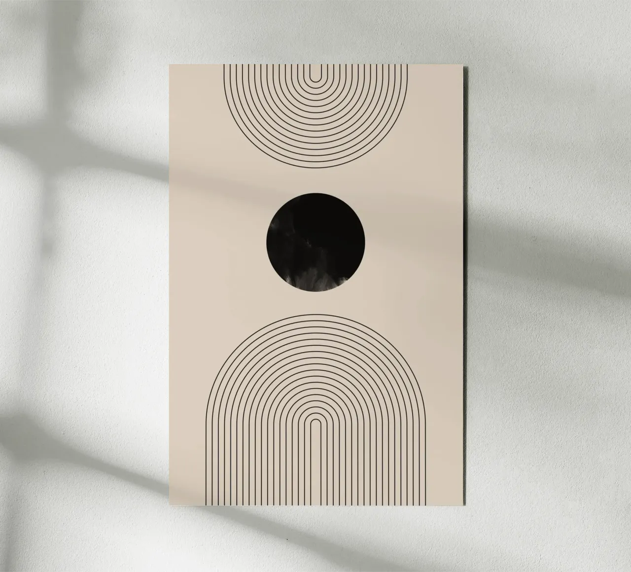 Forme geometriche minimaliste concentriche alluminio dibond da Melloi Art Print