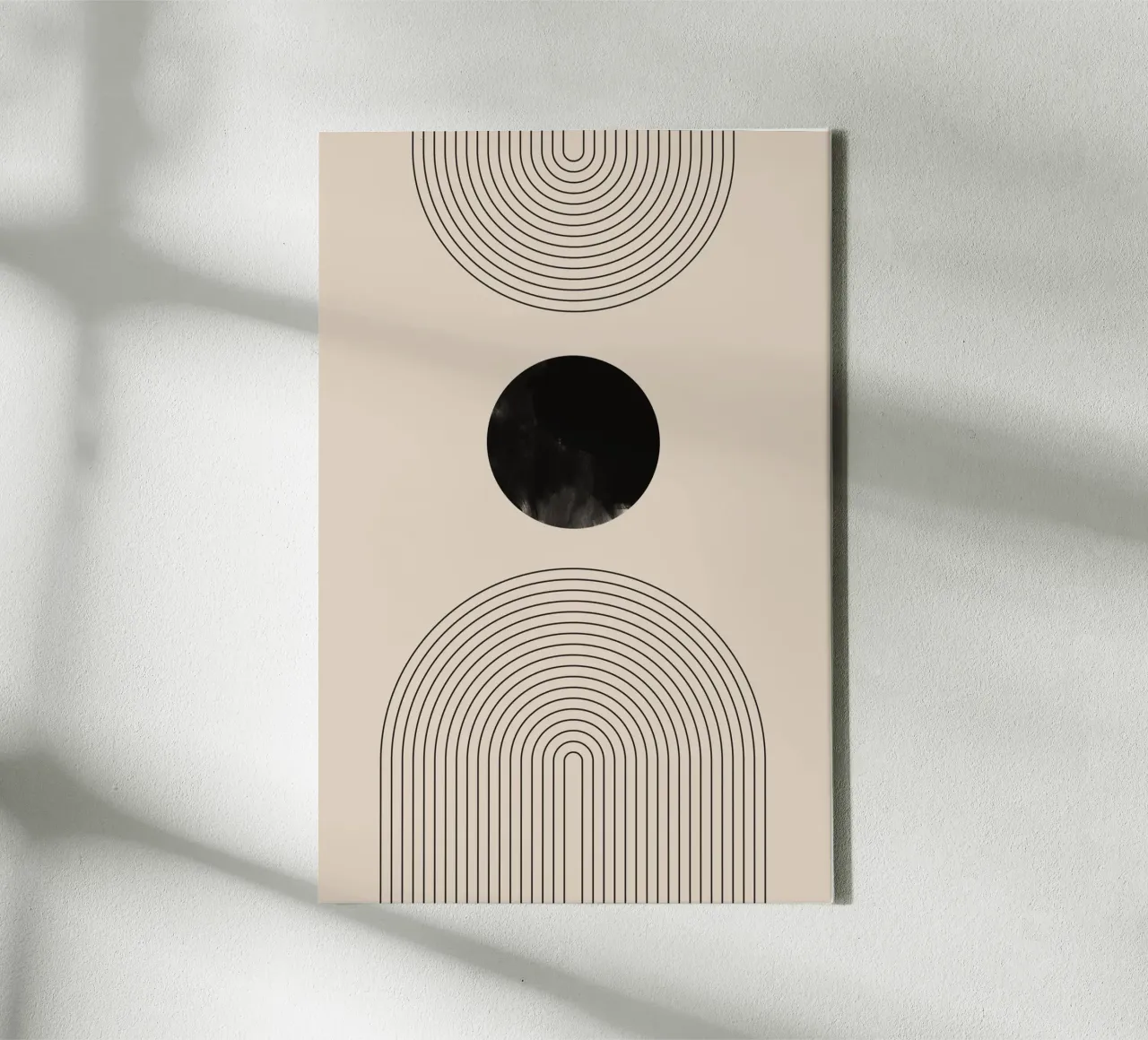 Forme geometriche minimaliste concentriche tela da Melloi Art Print