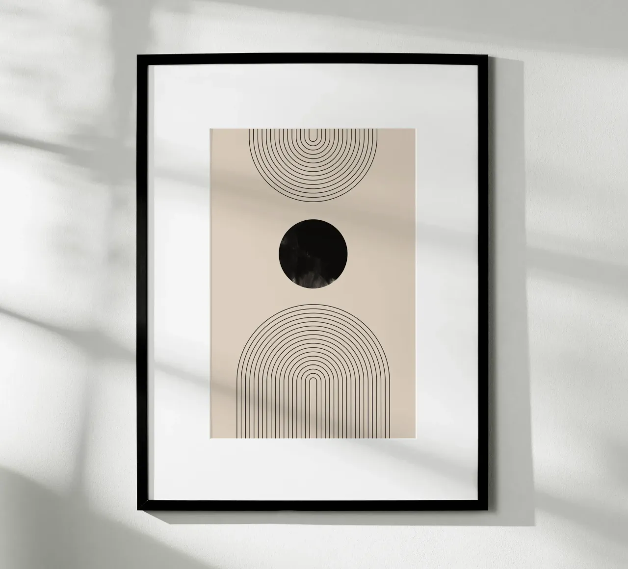 Forme geometriche minimaliste concentriche carta hahnemühle da Melloi Art Print