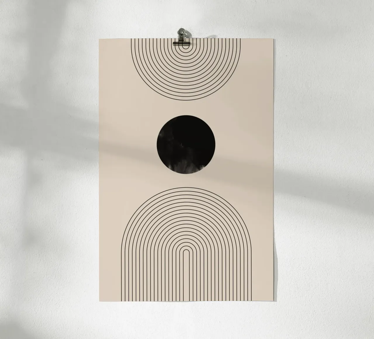 Forme geometriche minimaliste concentriche carta hahnemühle da Melloi Art Print