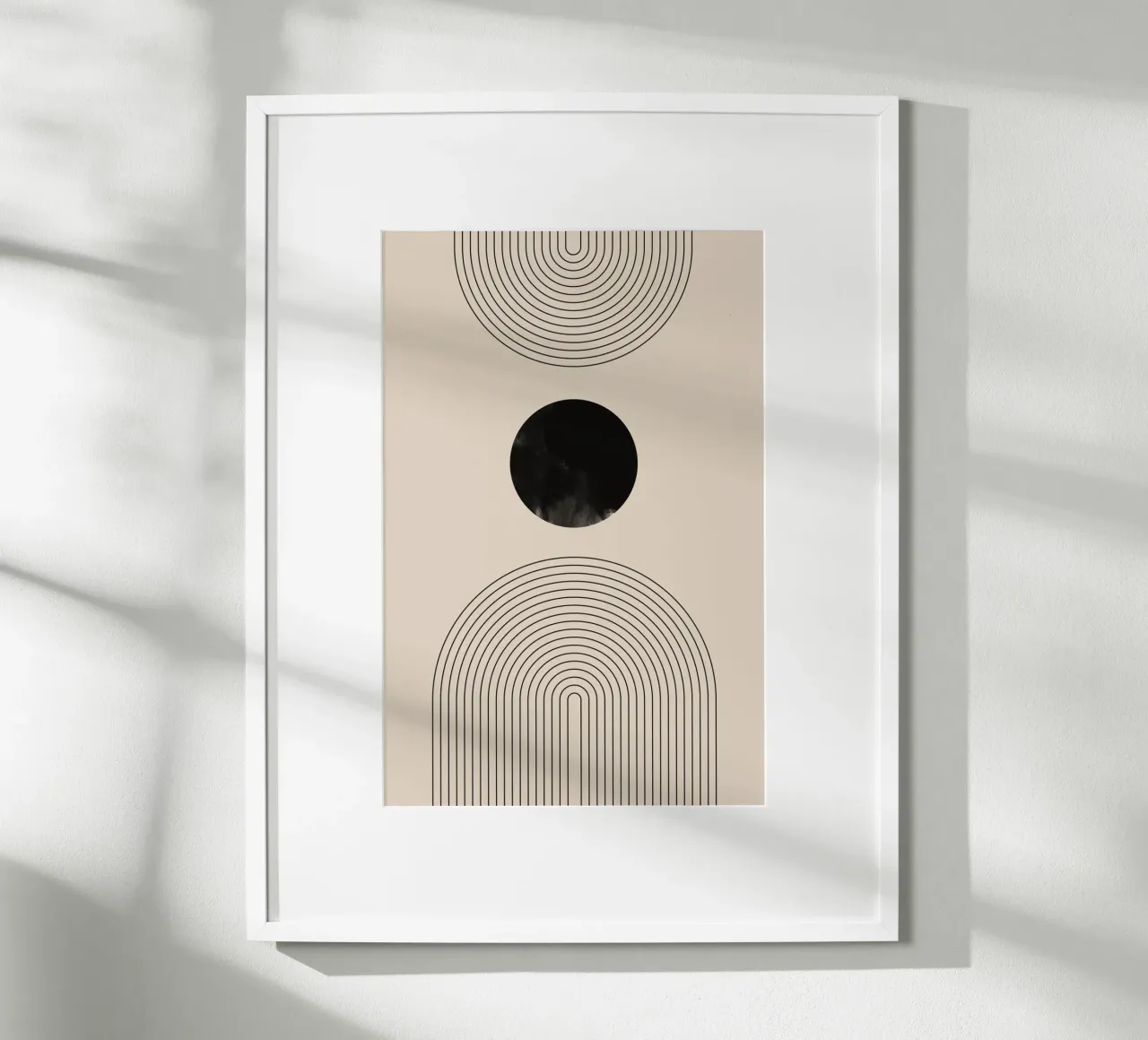 Forme geometriche minimaliste concentriche carta hahnemühle da Melloi Art Print